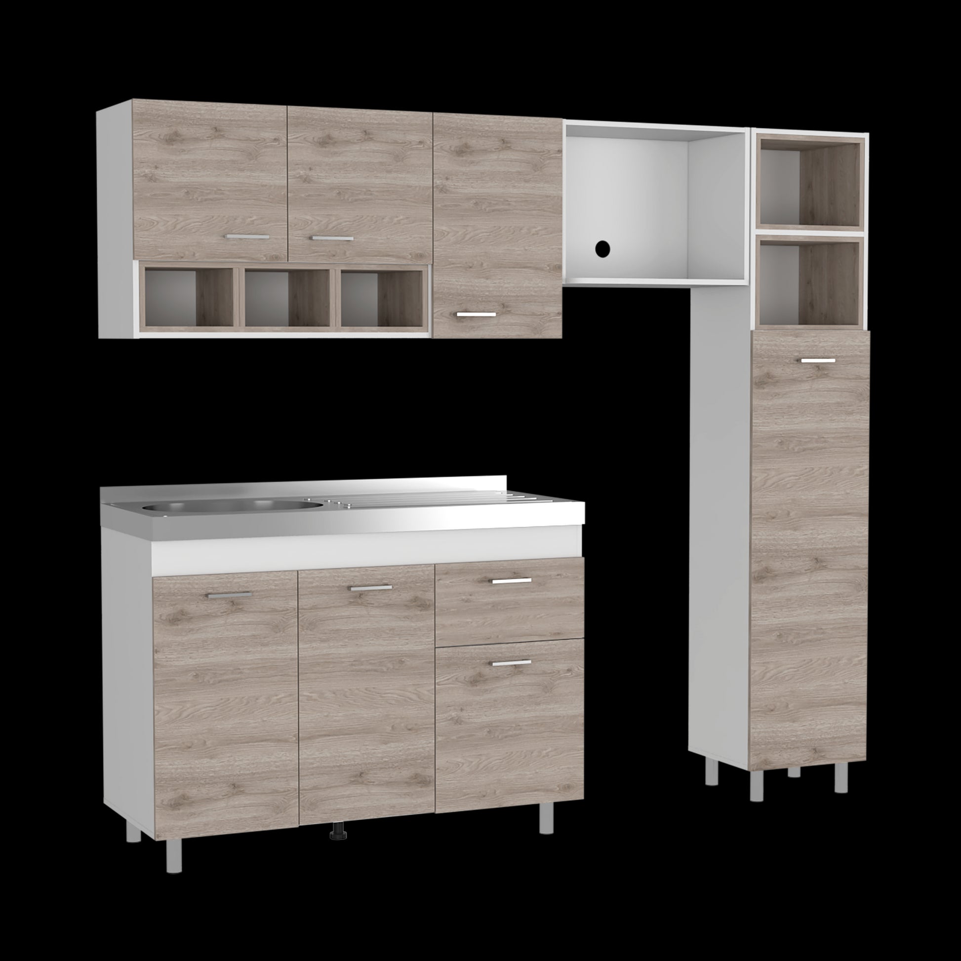 Cocina Lisz 220 Rta Blanco + Bardolino