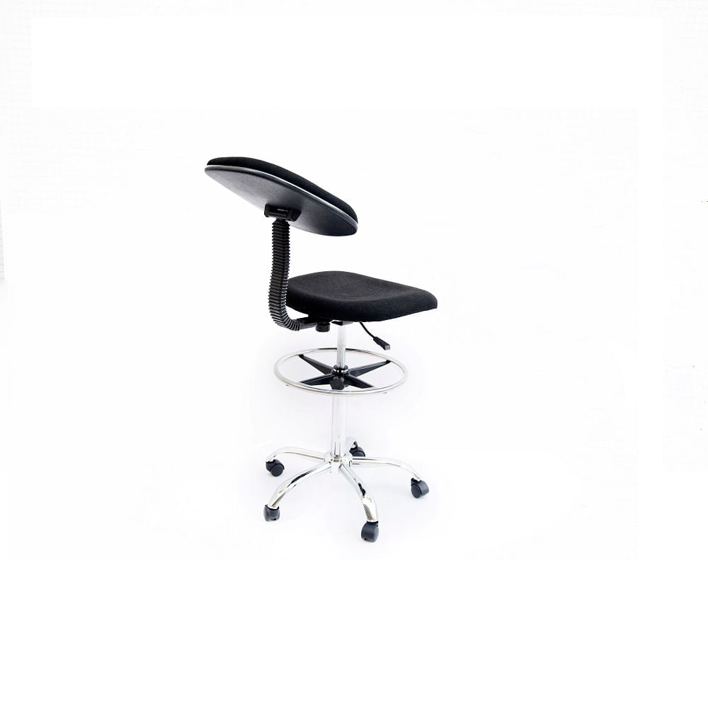 Silla Alta Giratoria Ajustable Negra