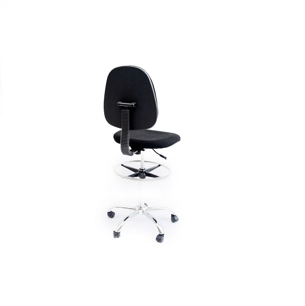 Silla Alta Giratoria Ajustable Negra