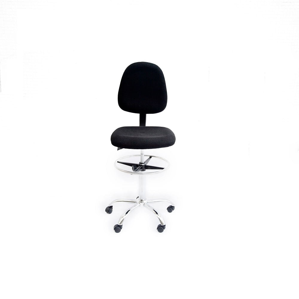 Silla Alta Giratoria Ajustable Negra
