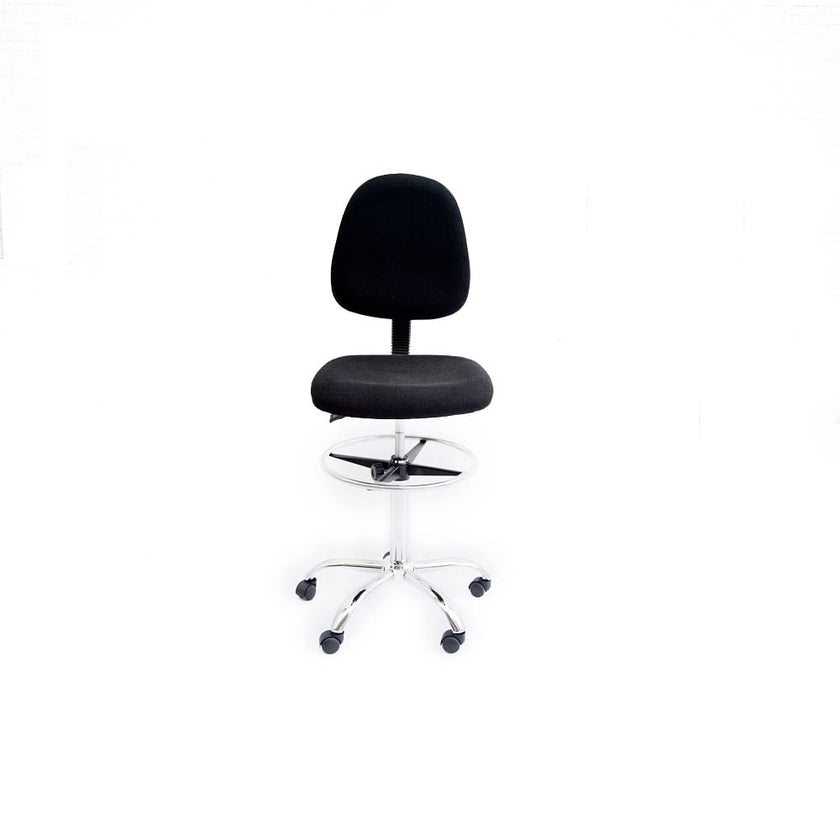 Silla Alta Giratoria Ajustable Negra