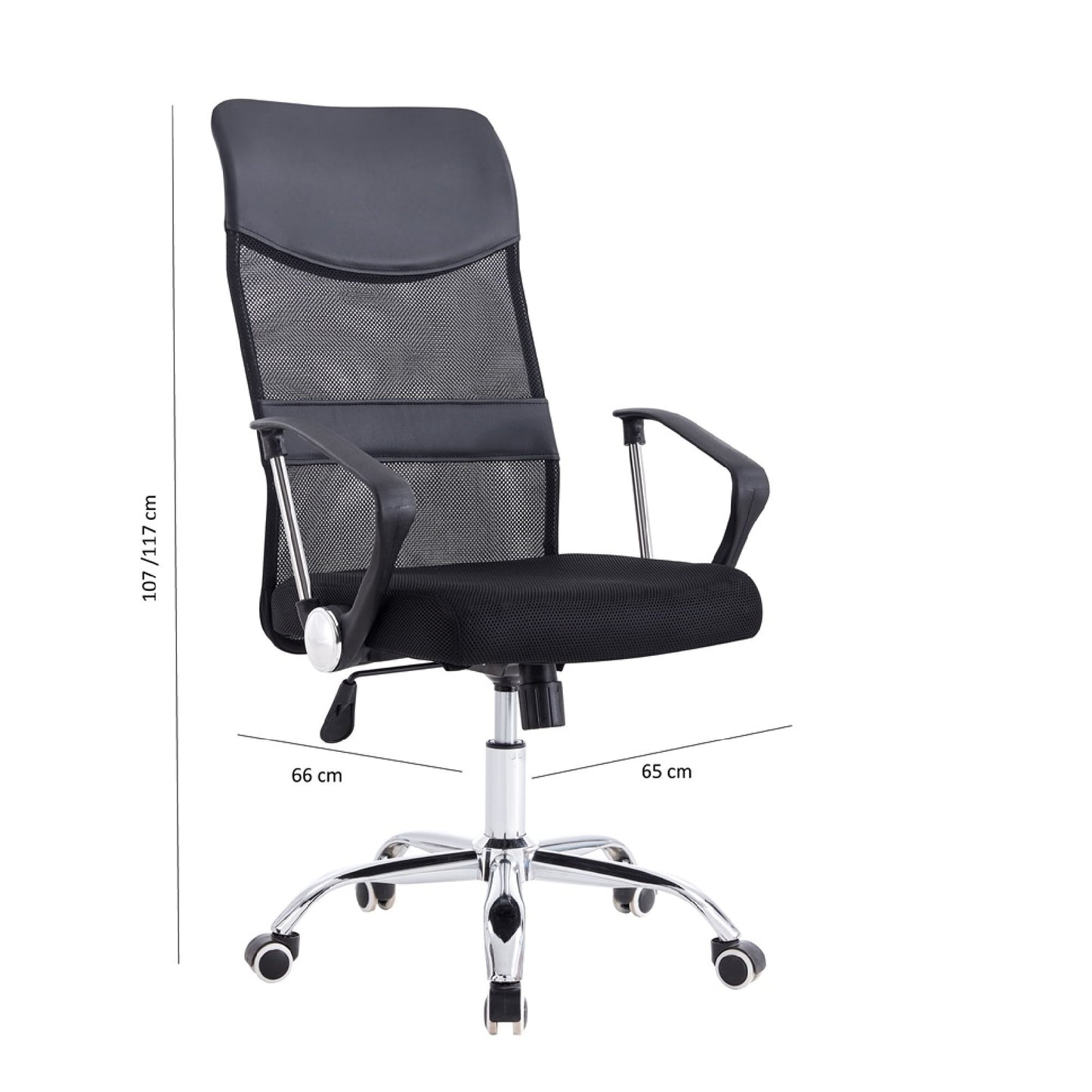 Silla Oficina X-50B - Bm-526 (1C) Negro 120X60X50 Cm