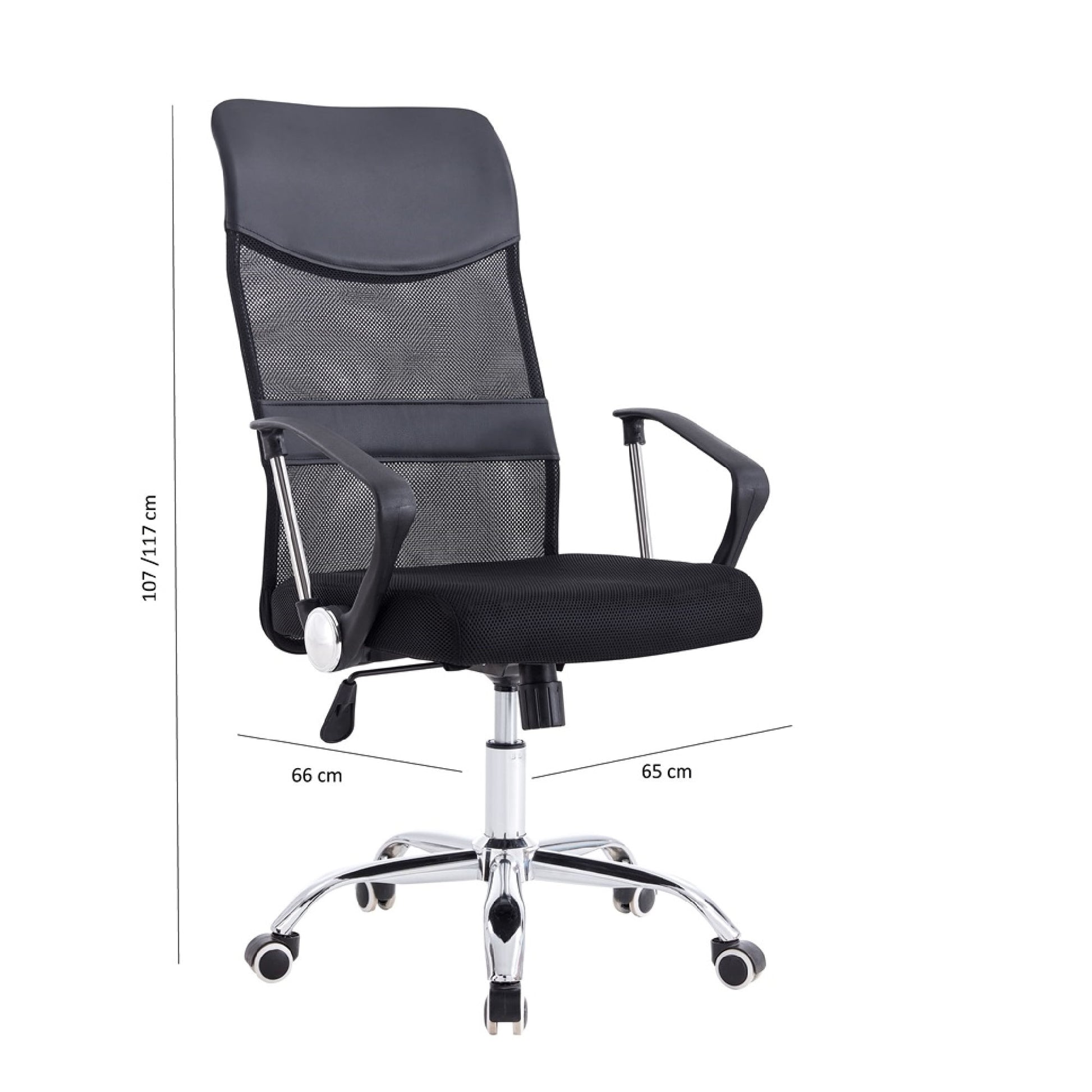 Silla Oficina X-50B - Bm-526 (1C) Negro 120X60X50 Cm