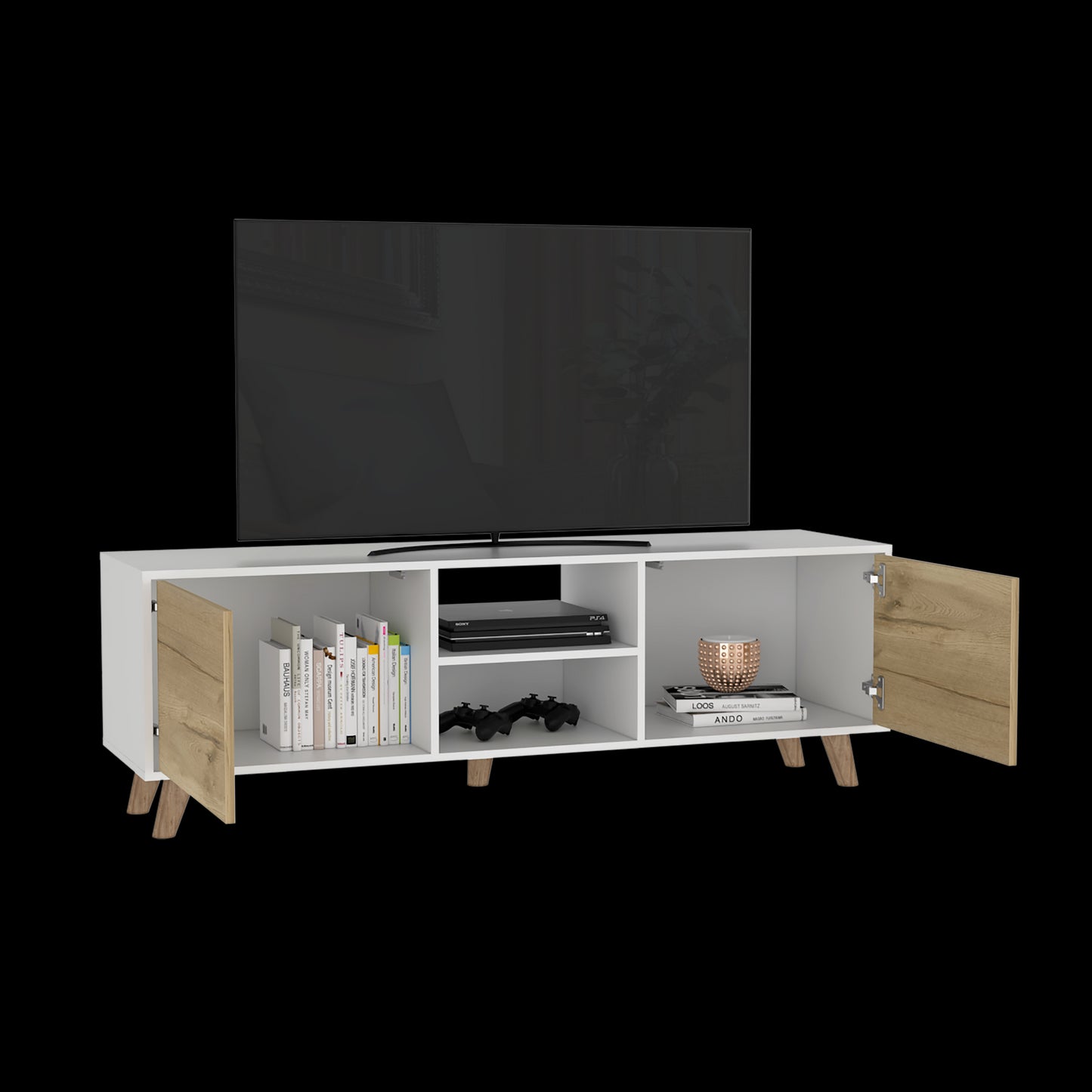 Rack De Tv Tori 65 Rta Blanco + Duna