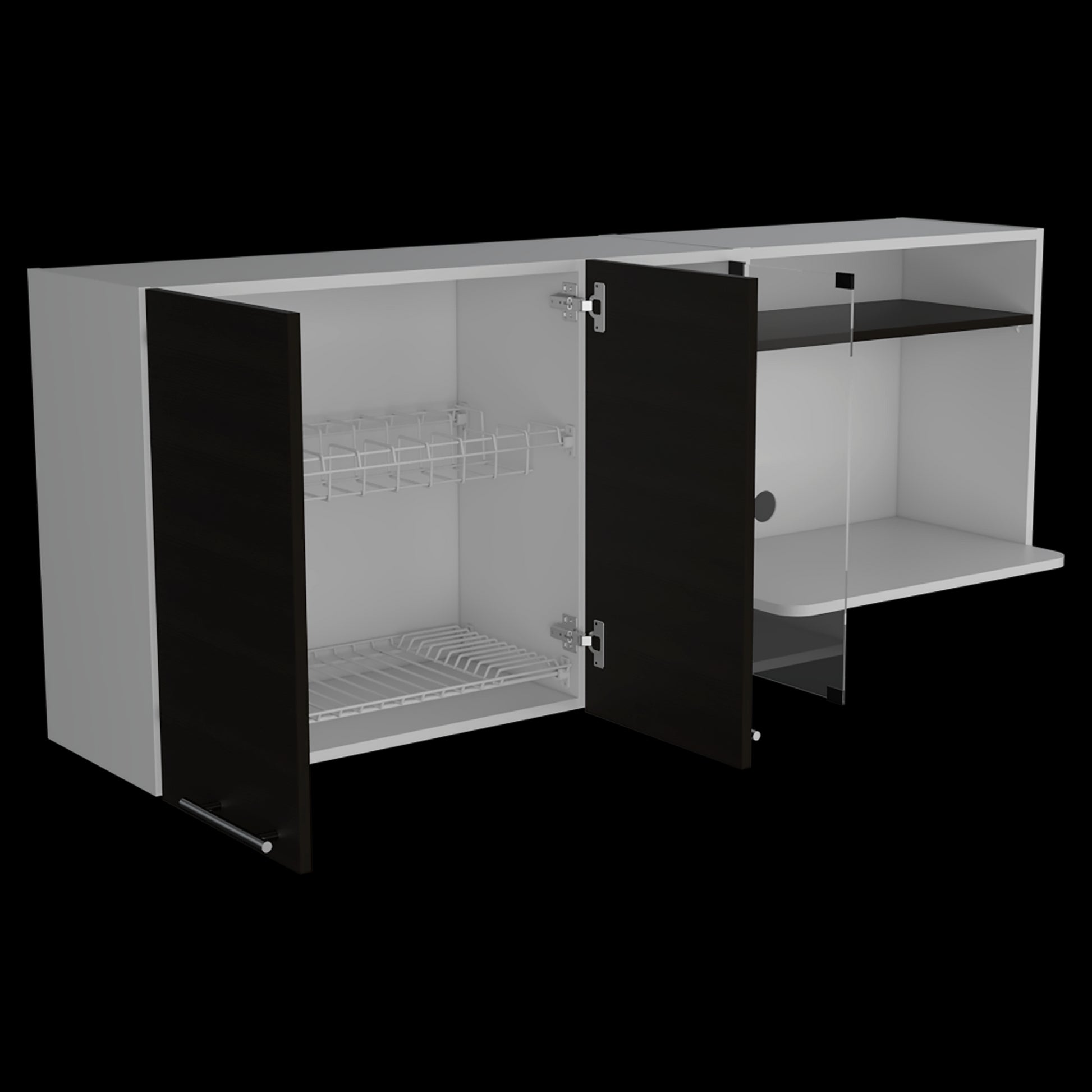 Gabinete Superior Gina Cocina Rta Blanco + Wengue