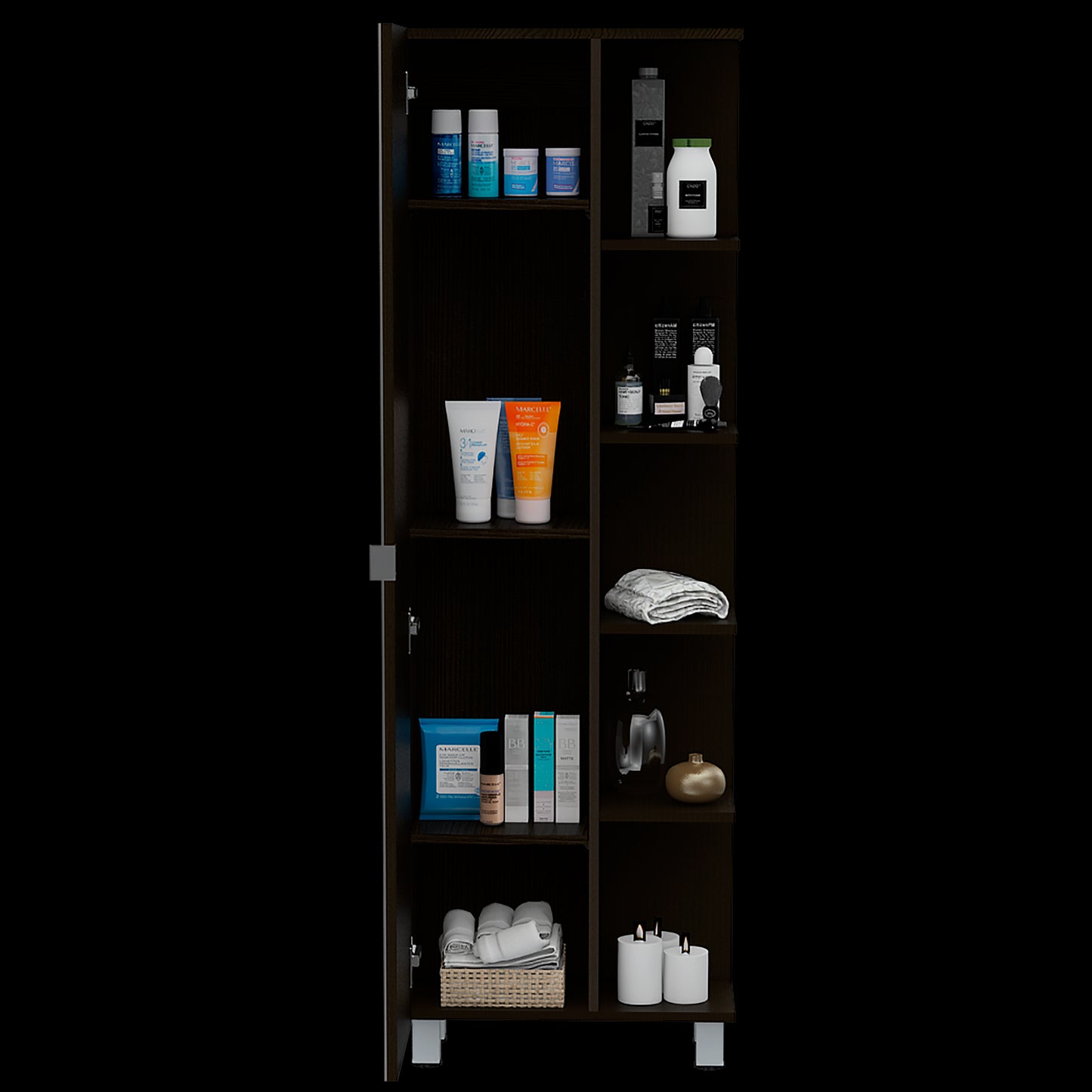 Mueble Esquinero Urano Con Espejo Rta Wengue Zf
