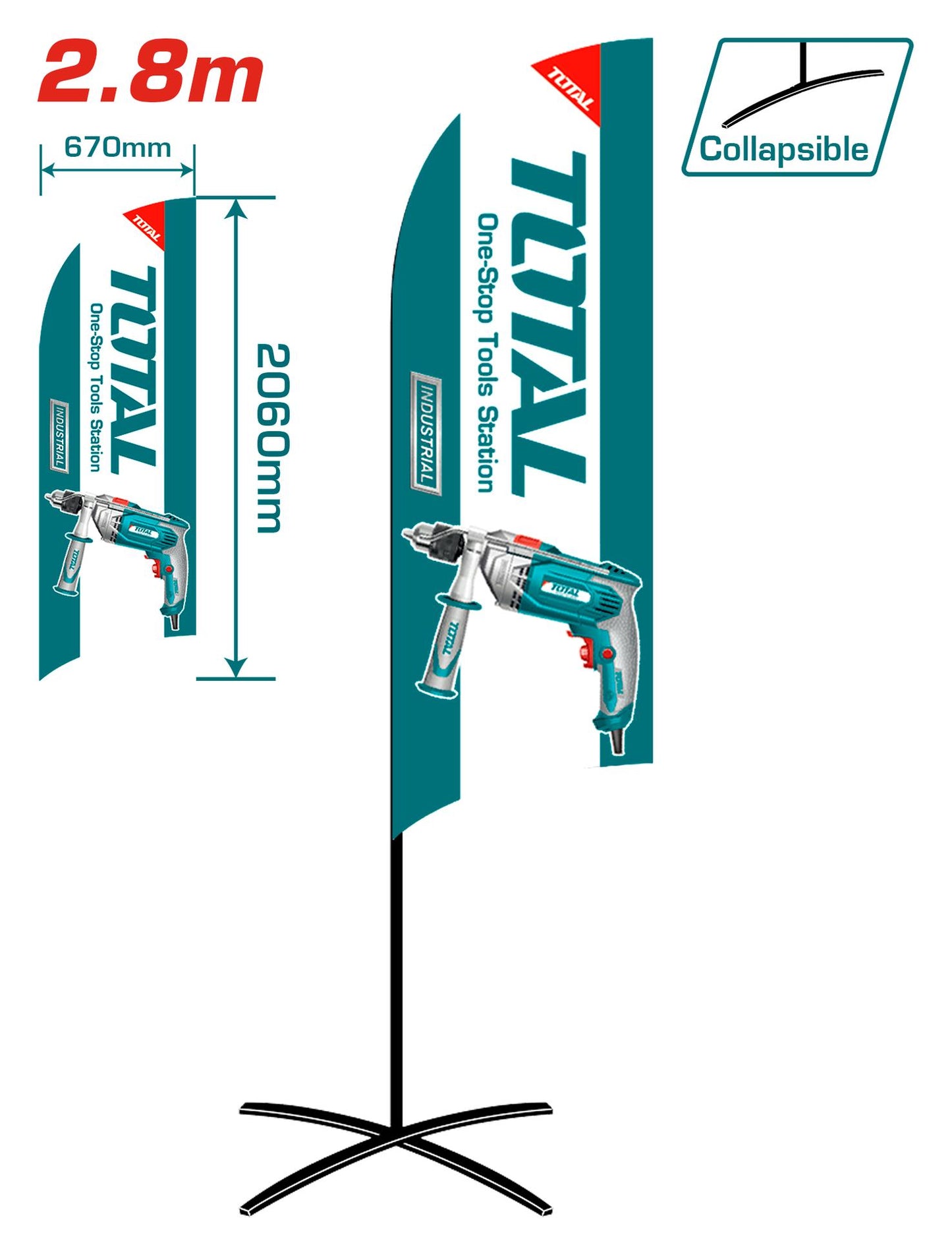 Publicidad Total Bandera Tipo Plumatpmgf03