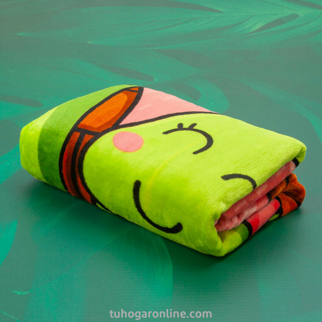 Cobija Línea Zoo Piel De Durazno Estampada Tortugas Estampados Animados