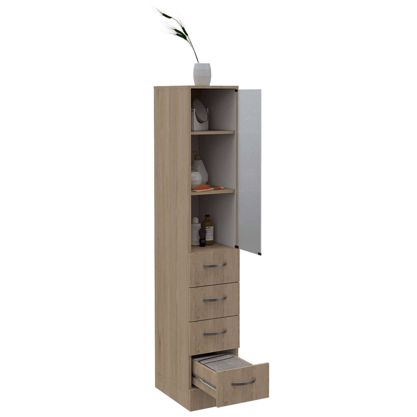 Torre De Baño Vanguard (1C) Rovere/Blanco 173,5X30,4X44,6 Cm N/A
