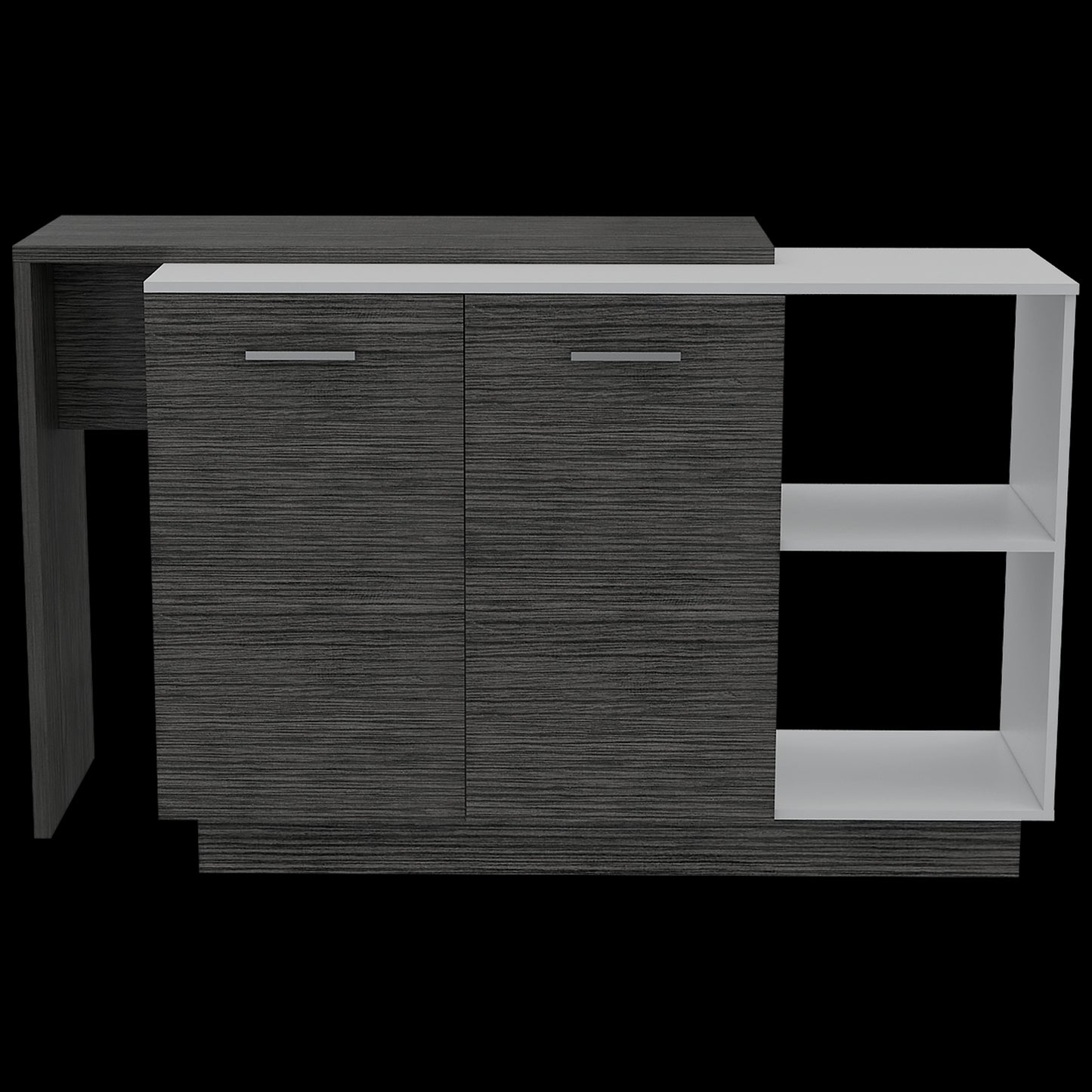 Barra Comedor Sicilia Rta Blanco-Roble Gris
