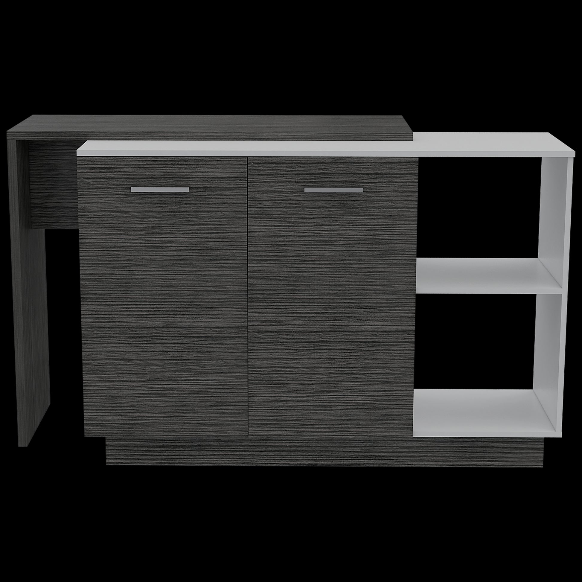 Barra Comedor Sicilia Rta Blanco-Roble Gris