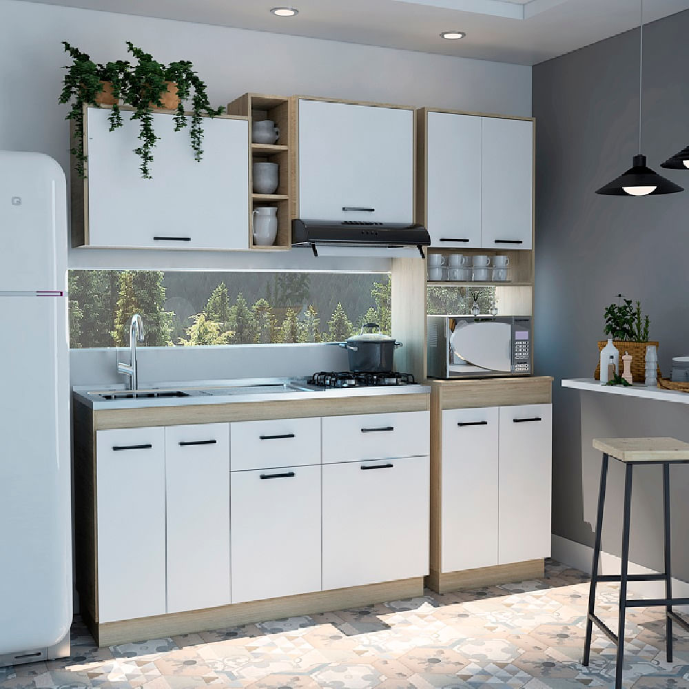 Cocina Belmira 150 Rta Rovere Blanco