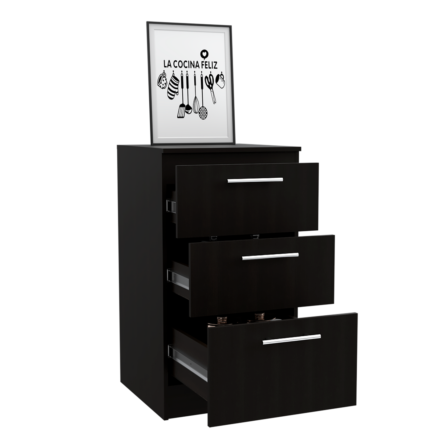 Mueble Inferior 3 Gaveteros Manchester Rta Wengue