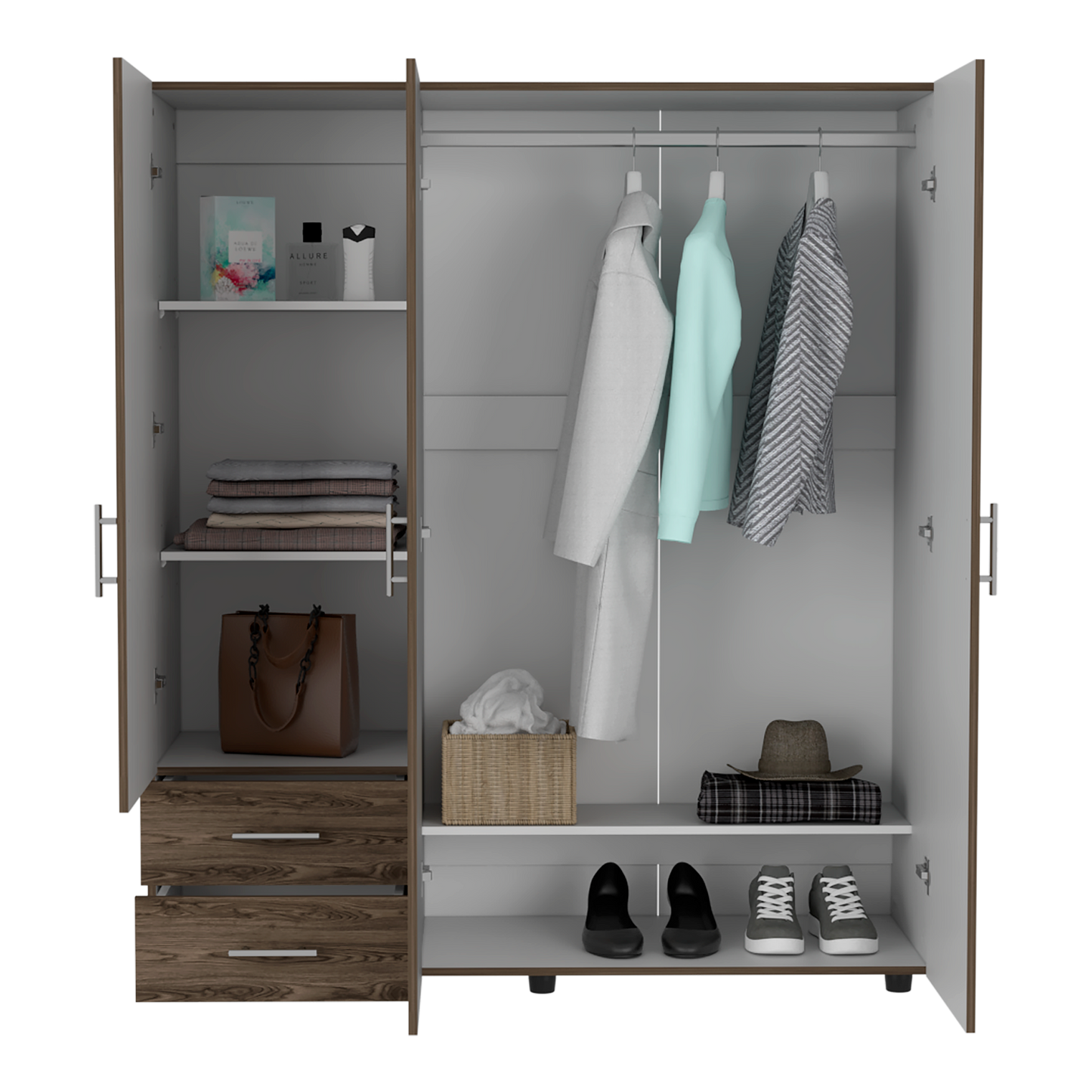 Closet Dassel 161 X 140 X 51 Rta Milan + Blanco