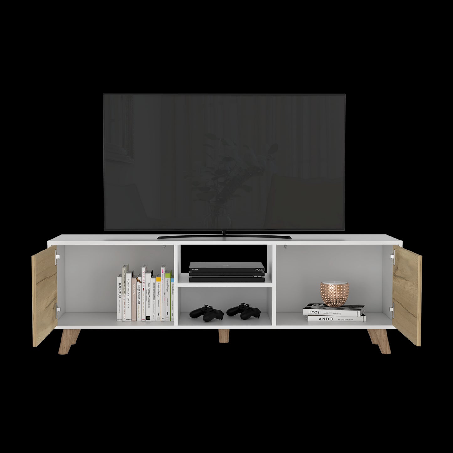 Rack De Tv Tori 65 Rta Blanco + Duna