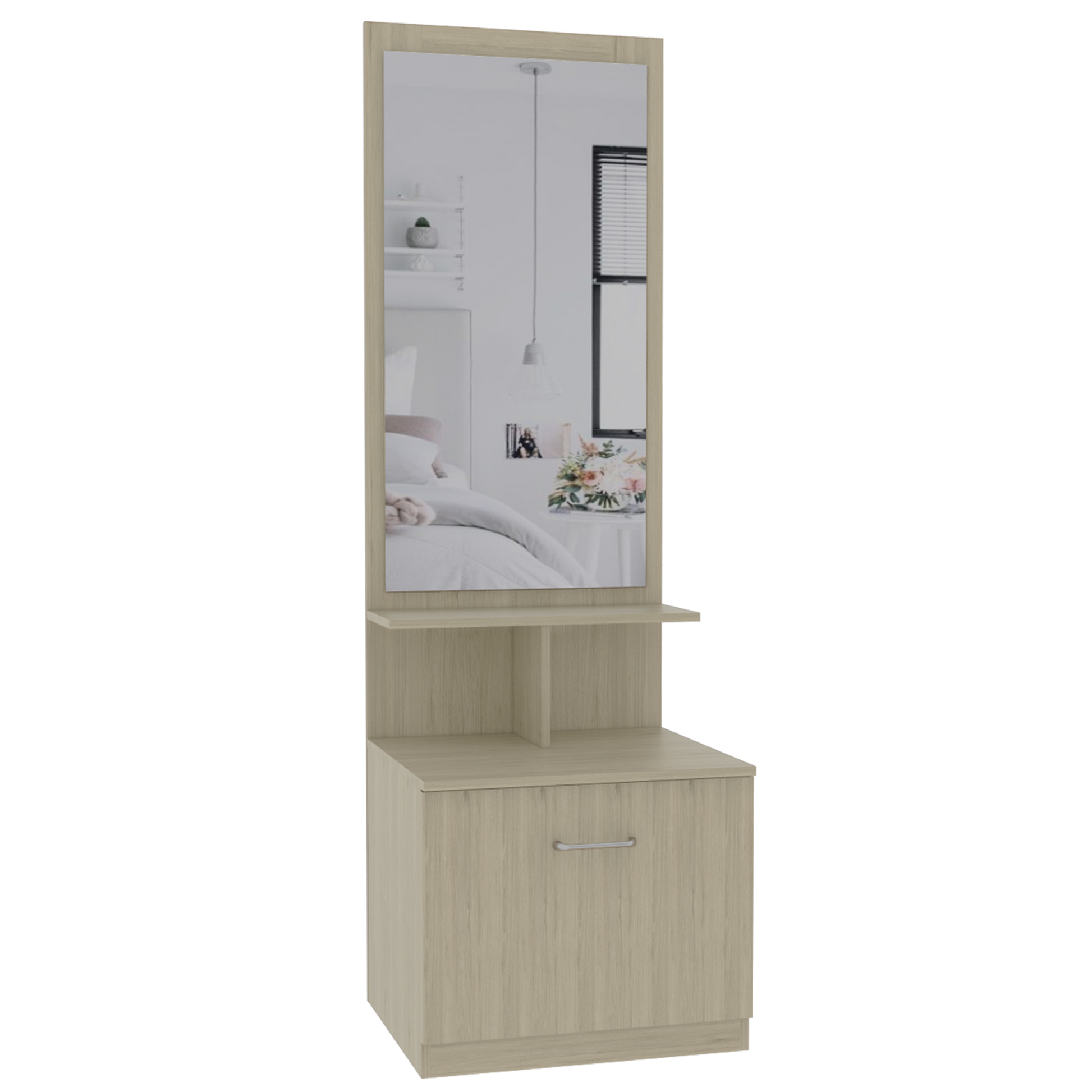 Velador Multifuncional Z-54R Rovere+Blanco