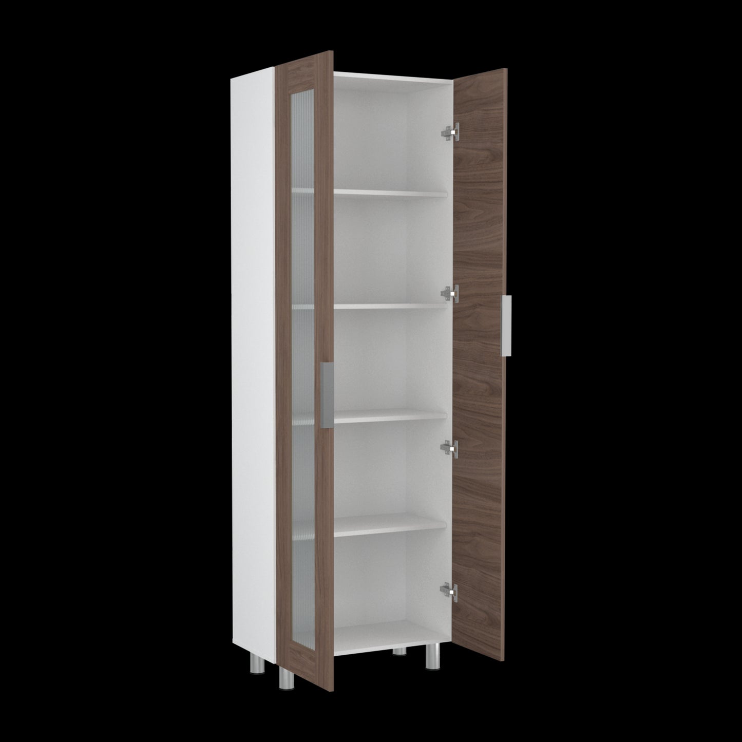 Mueble Alacena Fendi Rta Blanco + Castaño