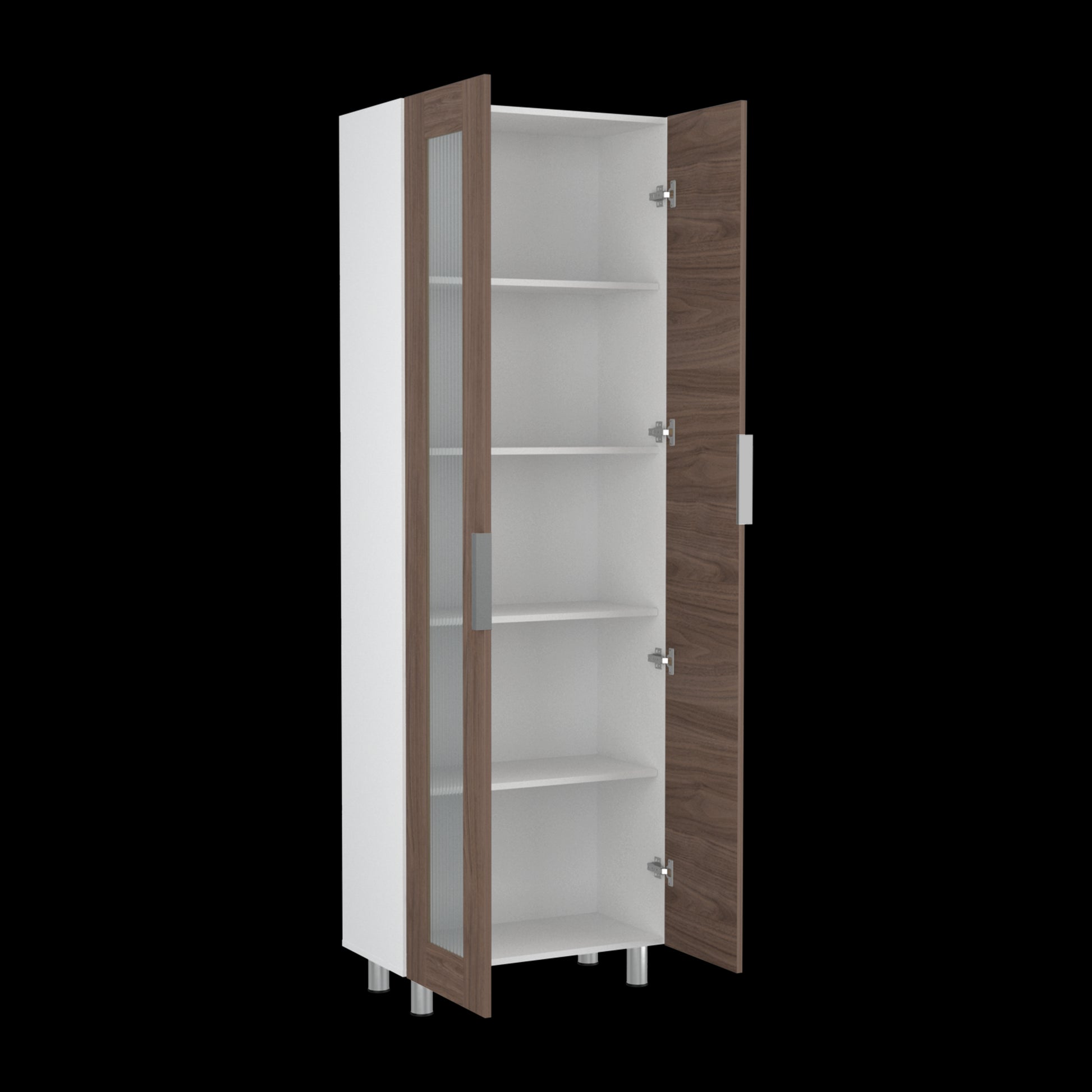 Mueble Alacena Fendi Rta Blanco + Castaño