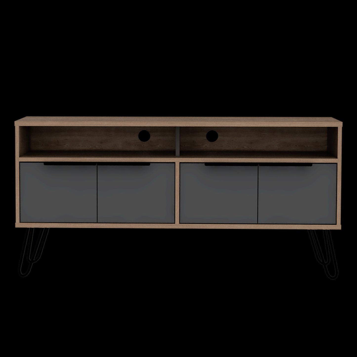 Rack Para Tv Vegas Rta Roble + Gris