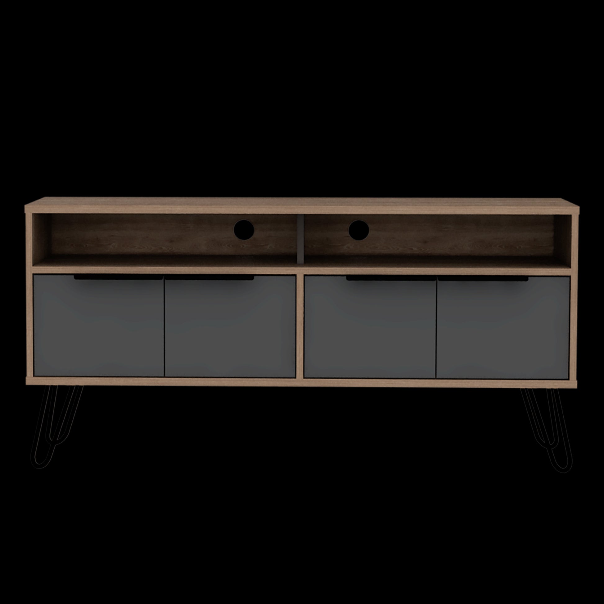 Rack Para Tv Vegas Rta Roble + Gris