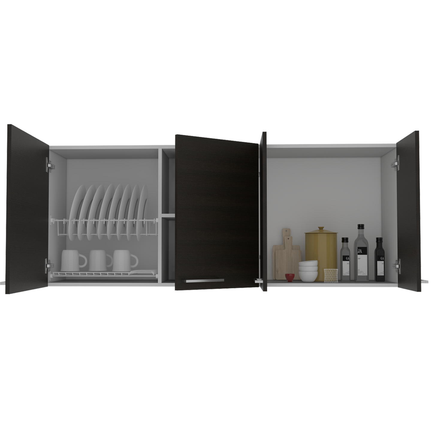 Gabinete Superior Cocina 150 Rta Wengue  Blanco