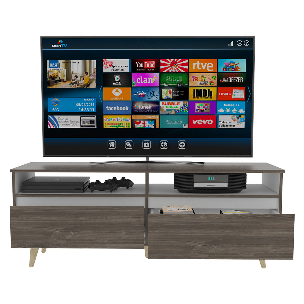 Rack Para Tv Almeria Siena Blanco