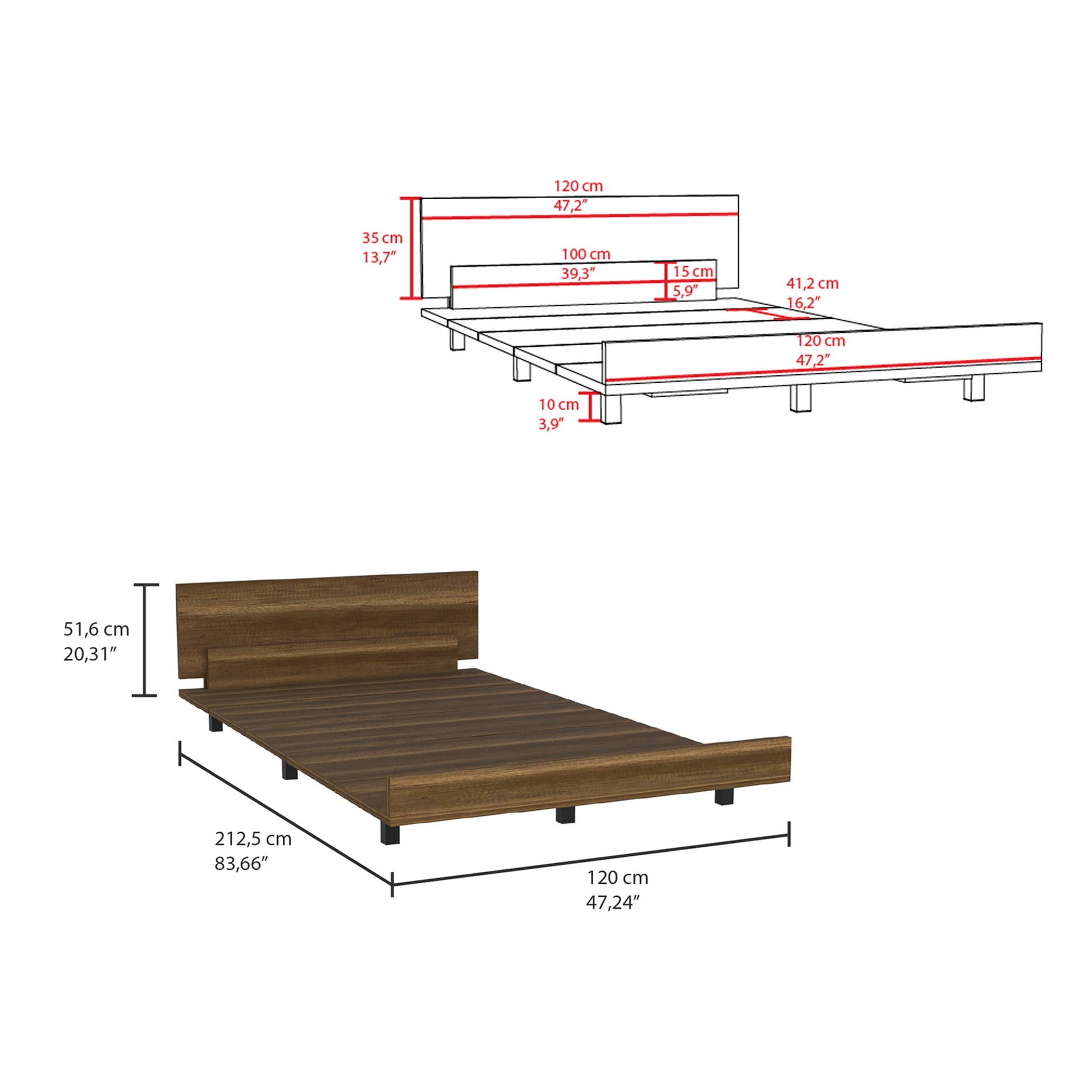 Cama 100 Kaia Rta Caramelo