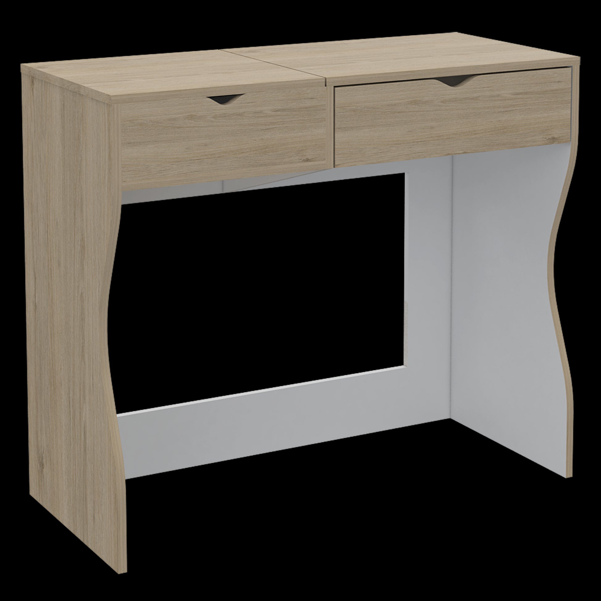 Mueble De Tocador Perla 90 Rta Rovere + Blanco