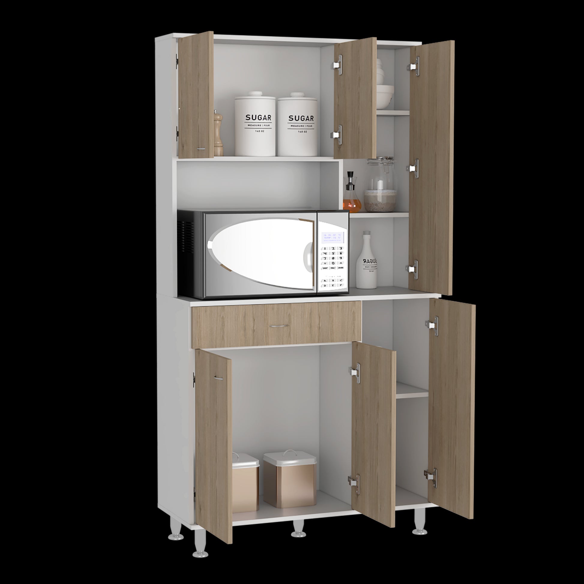 Alacena Della 90 Rta Blanco + Rovere