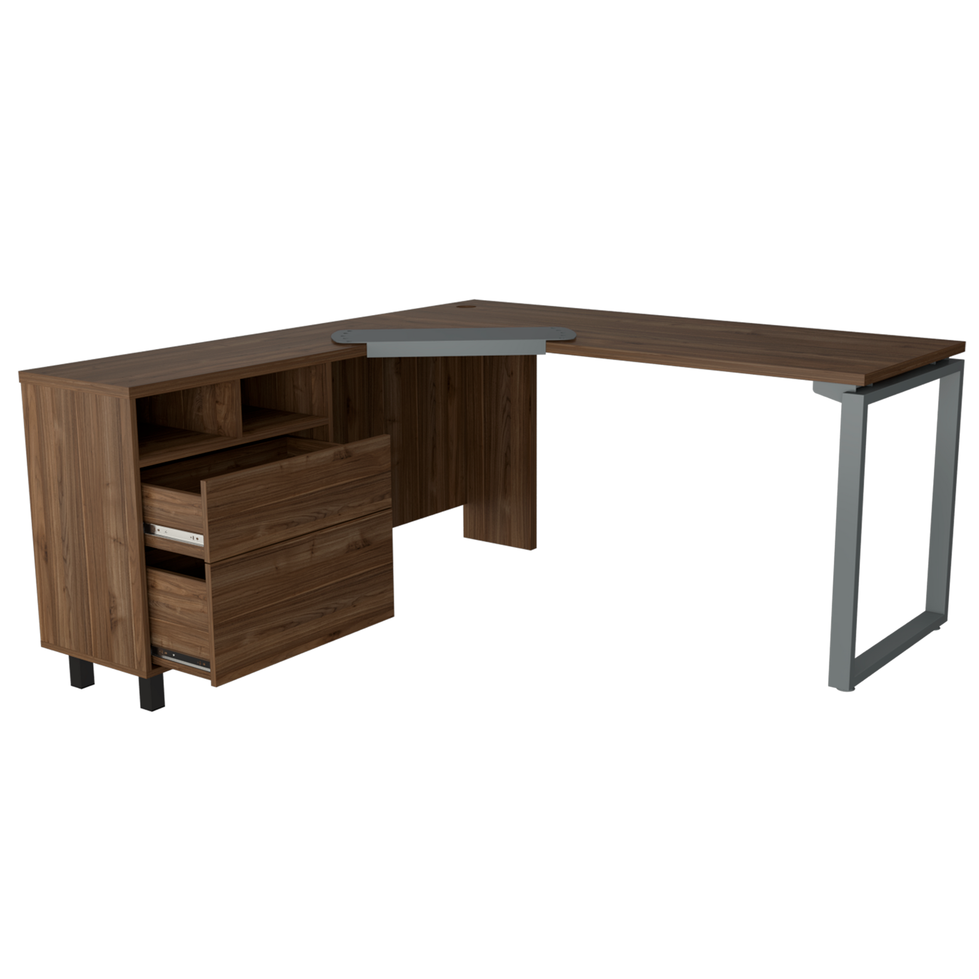 Estacion De Trabajo Almada (1C)_Madecentro Rovere + Plomo 73X161X150,4 Cm