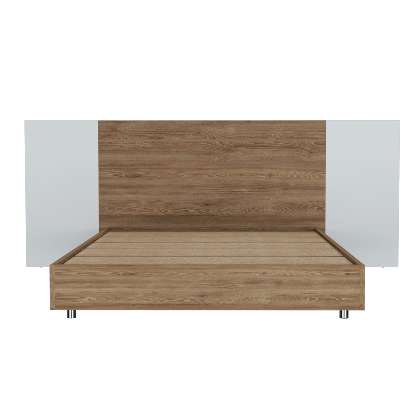 Cama 140 Nebraska Rta Miel + Blanco