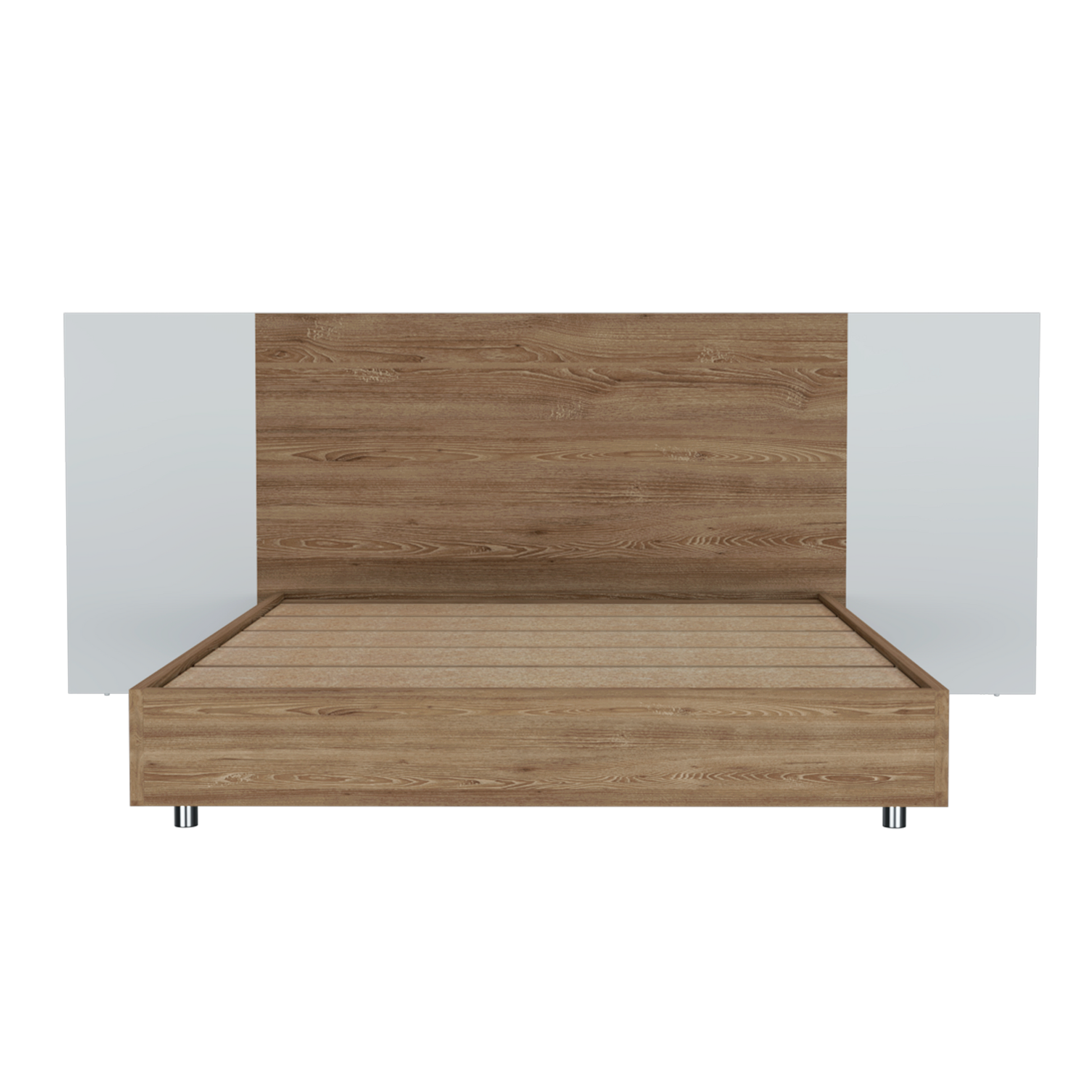 Cama 140 Nebraska Rta Miel + Blanco