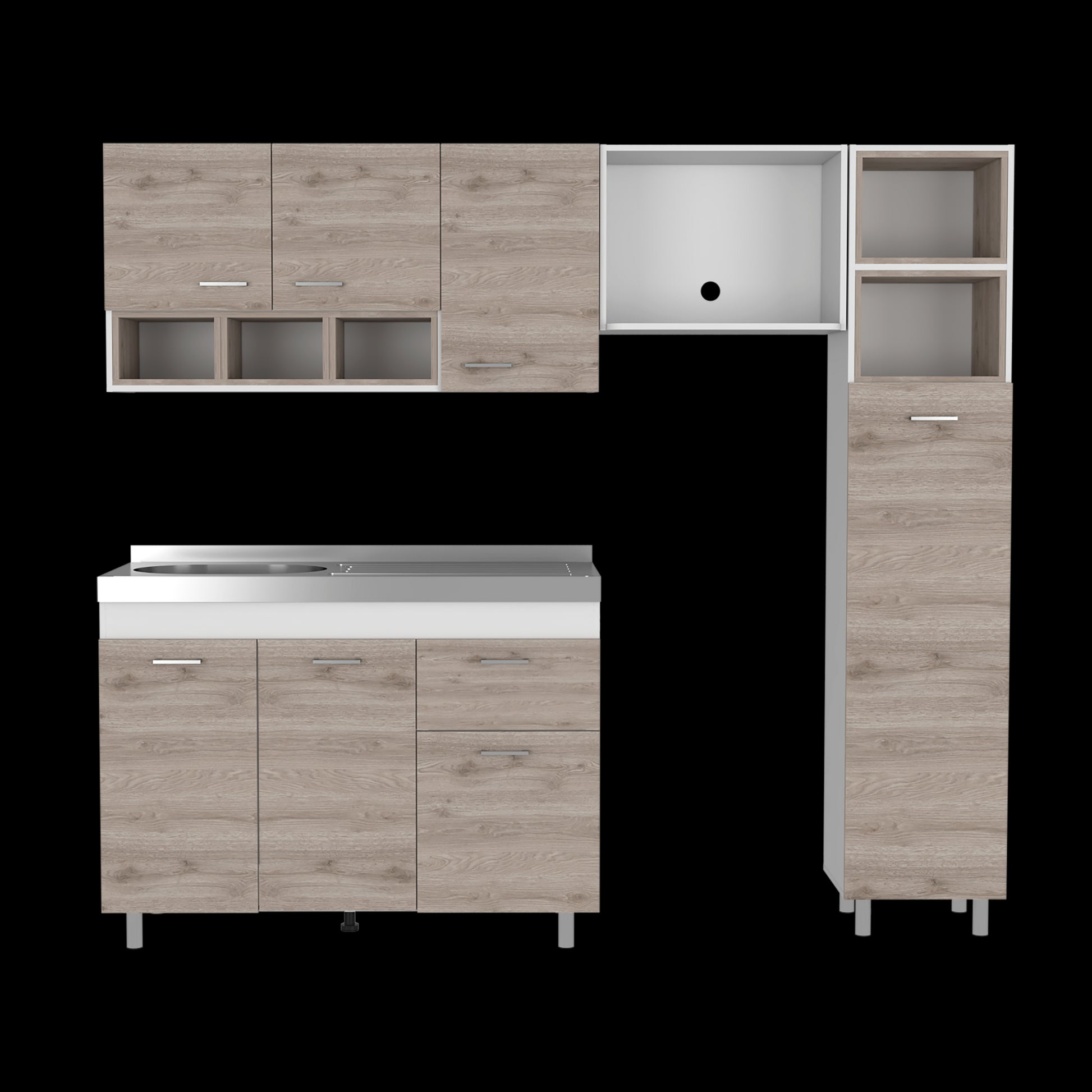 Cocina Lisz 220 Rta Blanco + Bardolino