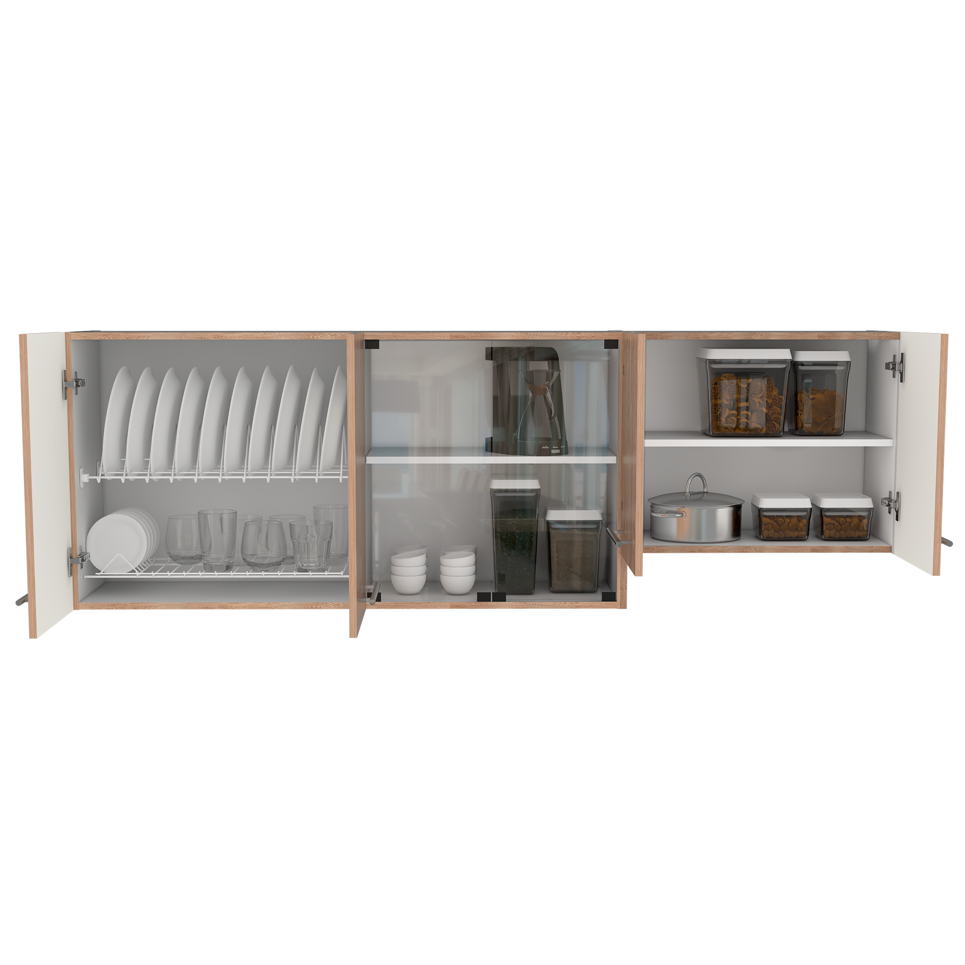 Mueble Superior Cocina 180 Bari Rta Blanco + Miel