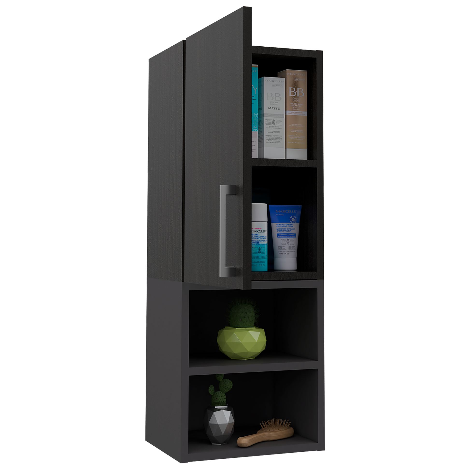 Mueble Auxiliar De Baño Madrid Rta Wengue + Plomo