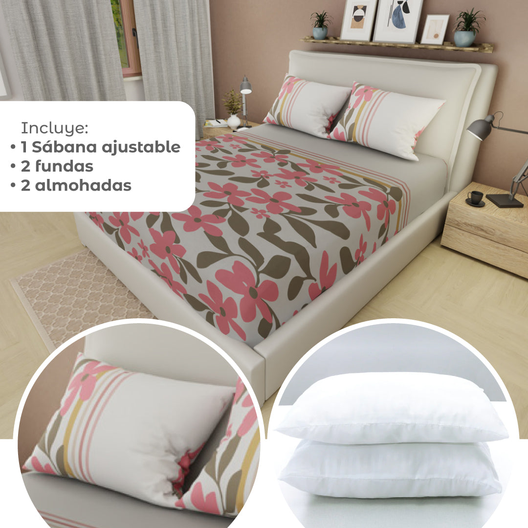 Combo 5 en 1 Rosa - Beige