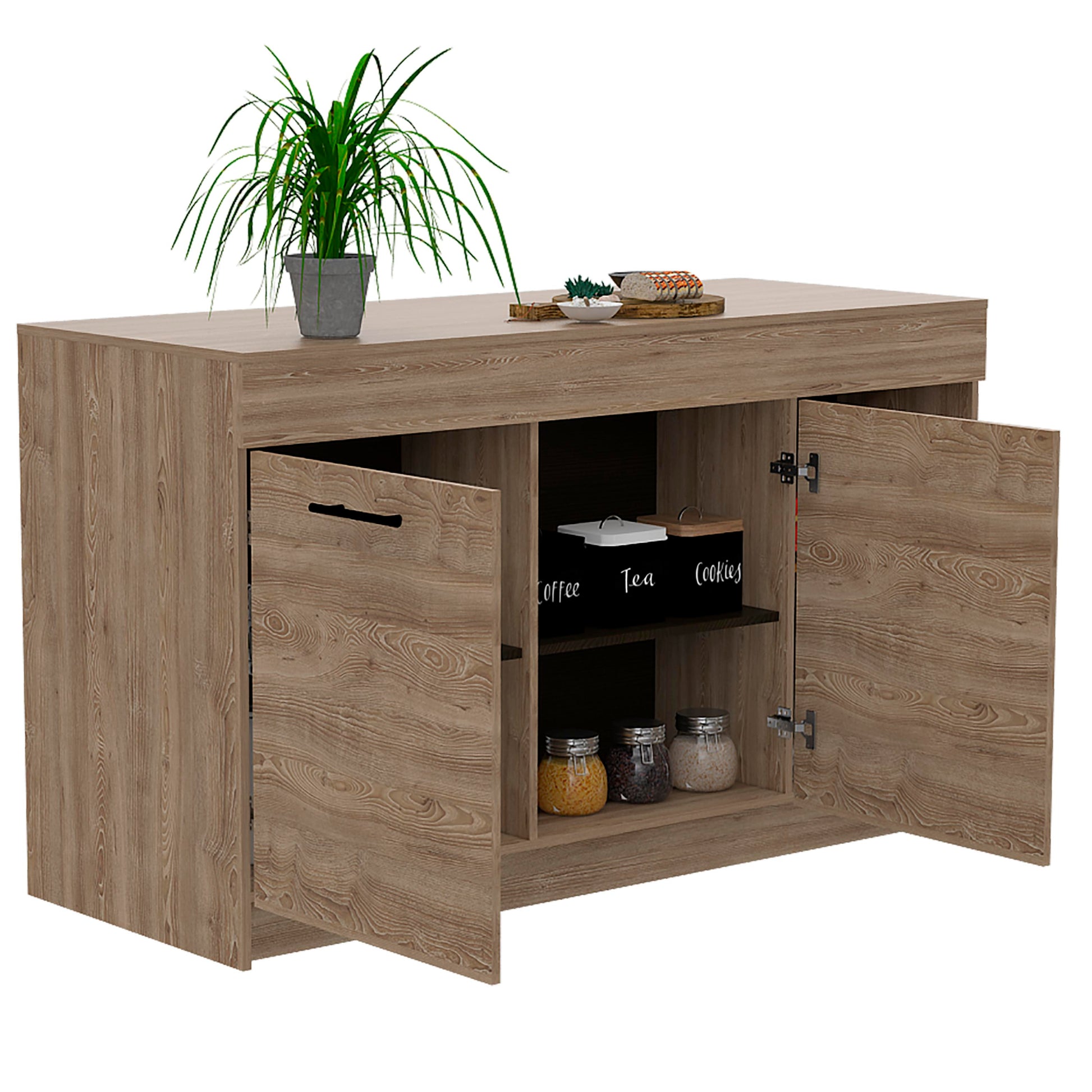 Barra De Cocina Luna Miel Wengue