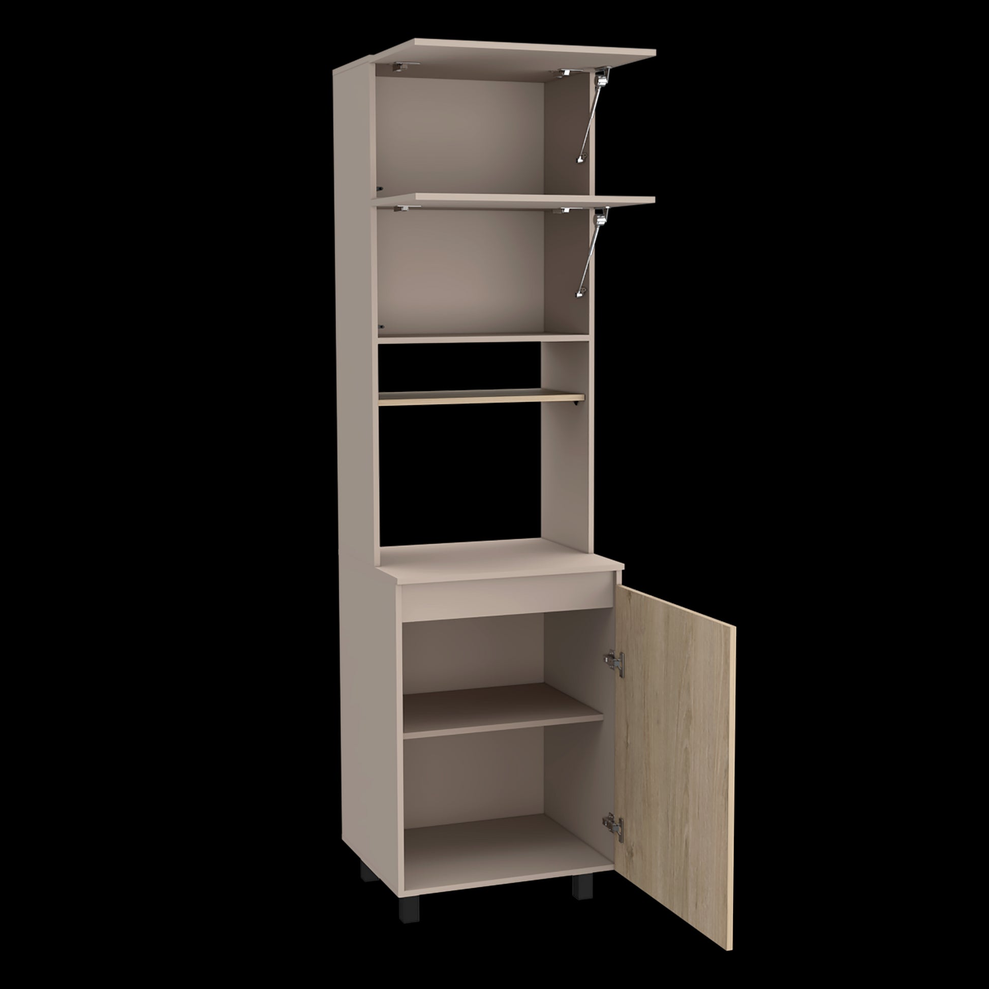 Modulo Microondas Kiara Rta Taupe + Rovere