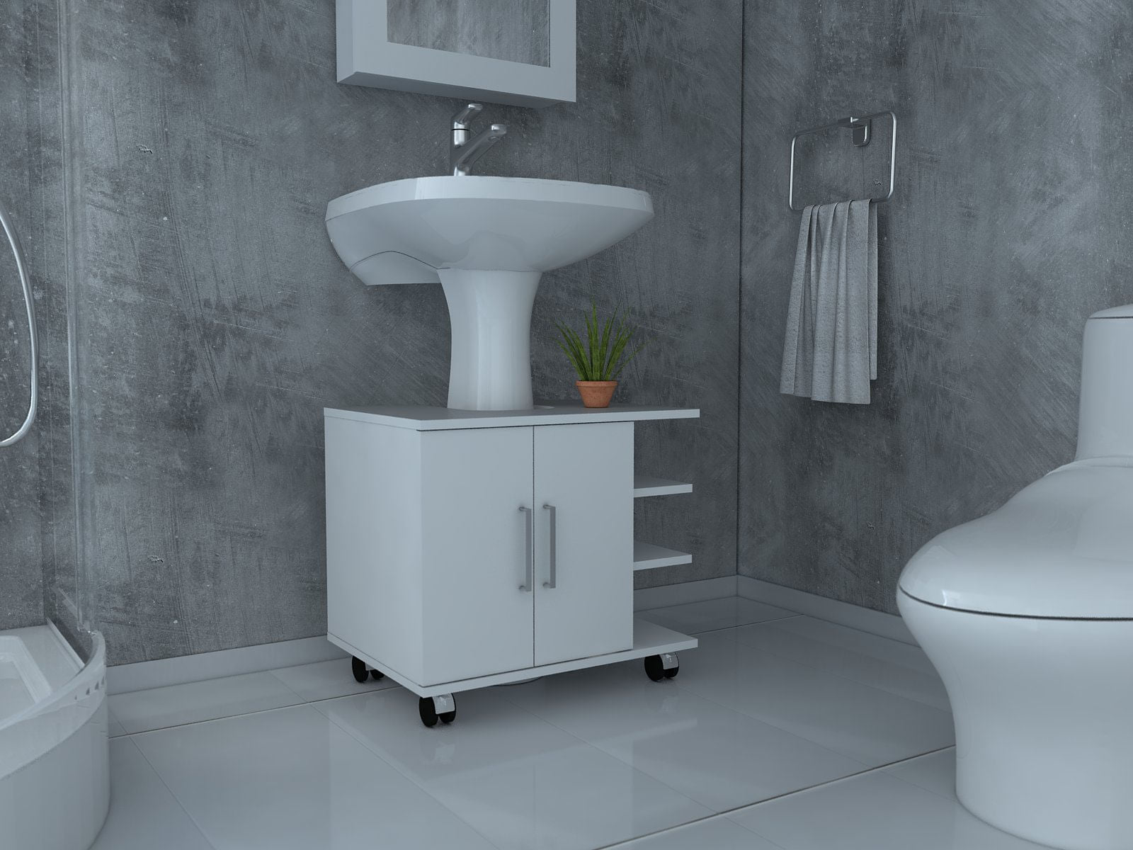 Mueble Elemental Para Lavamanos Rta Blanco