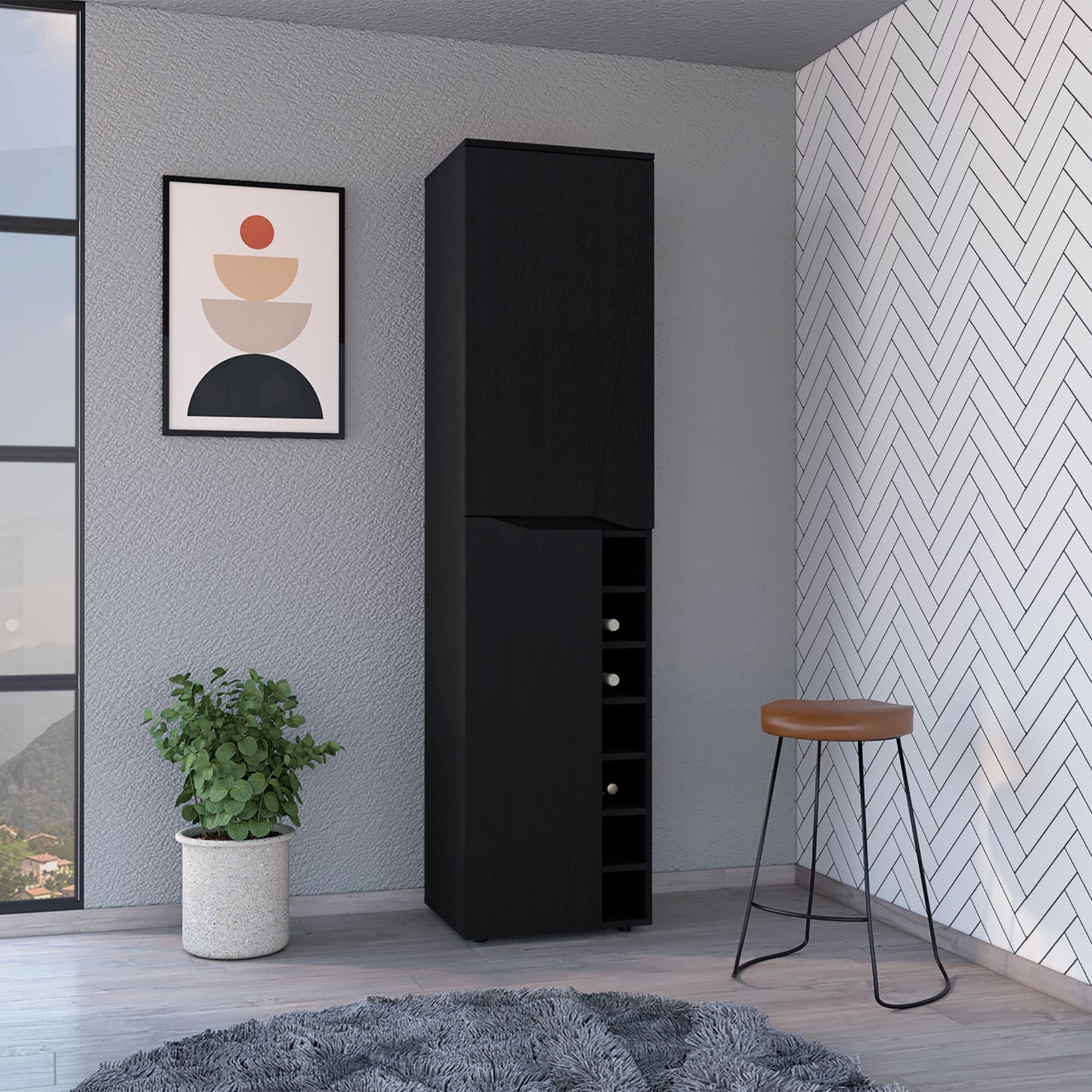 Mueble Bar Alto Obregon Rta Wengue