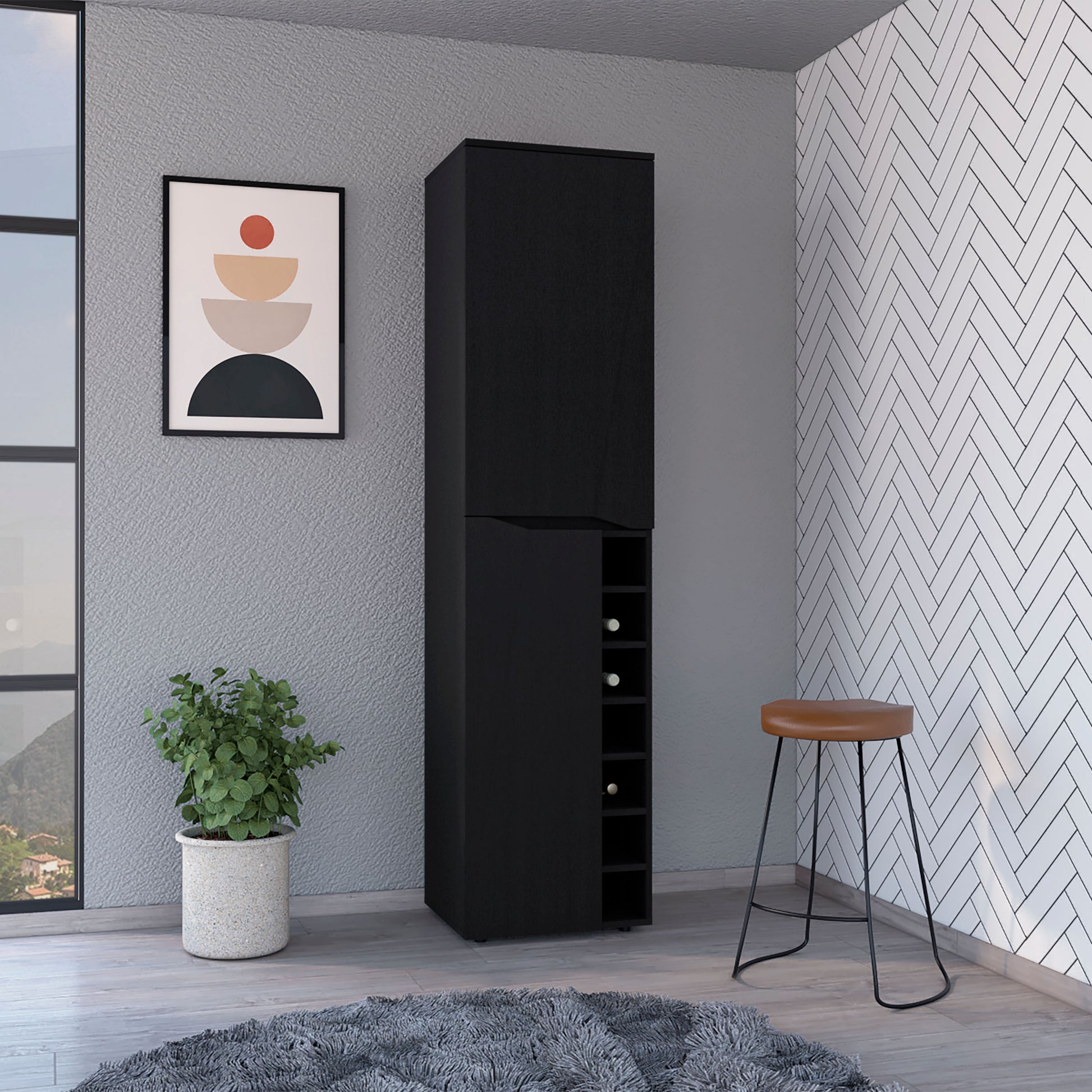 Mueble Bar Alto Obregon Rta Wengue