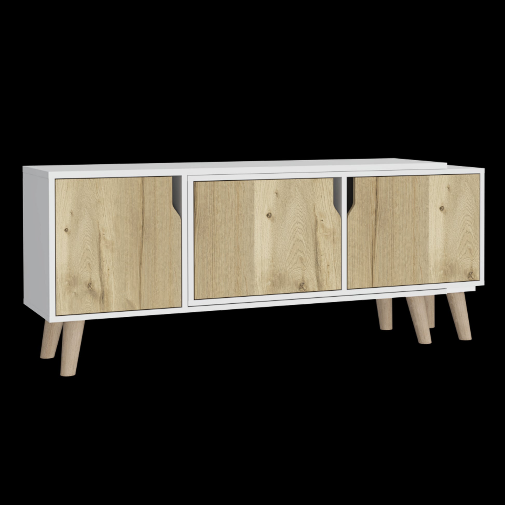 Rack Para Tv Extensible Nordic Rta Duna + Blanco