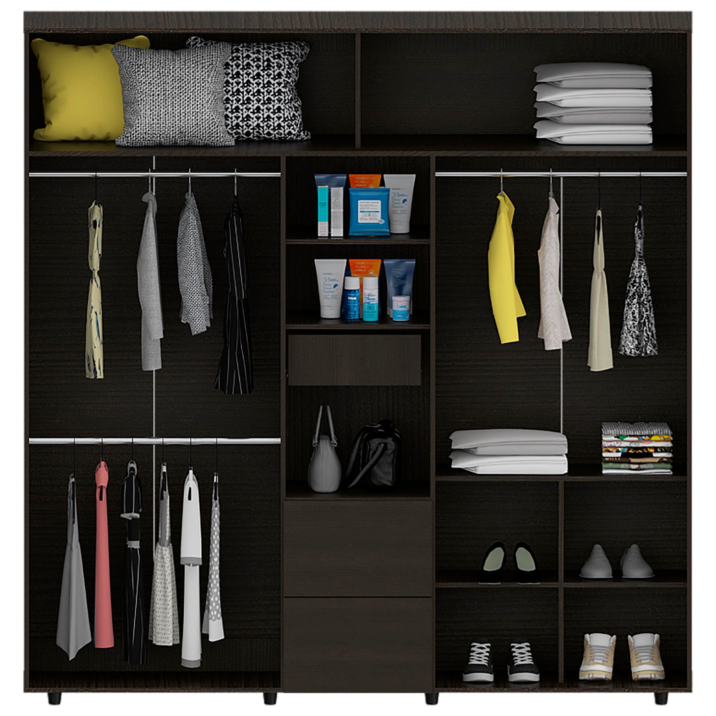 Closet Bigaf 204 X 200 X 50 Rta Wengue