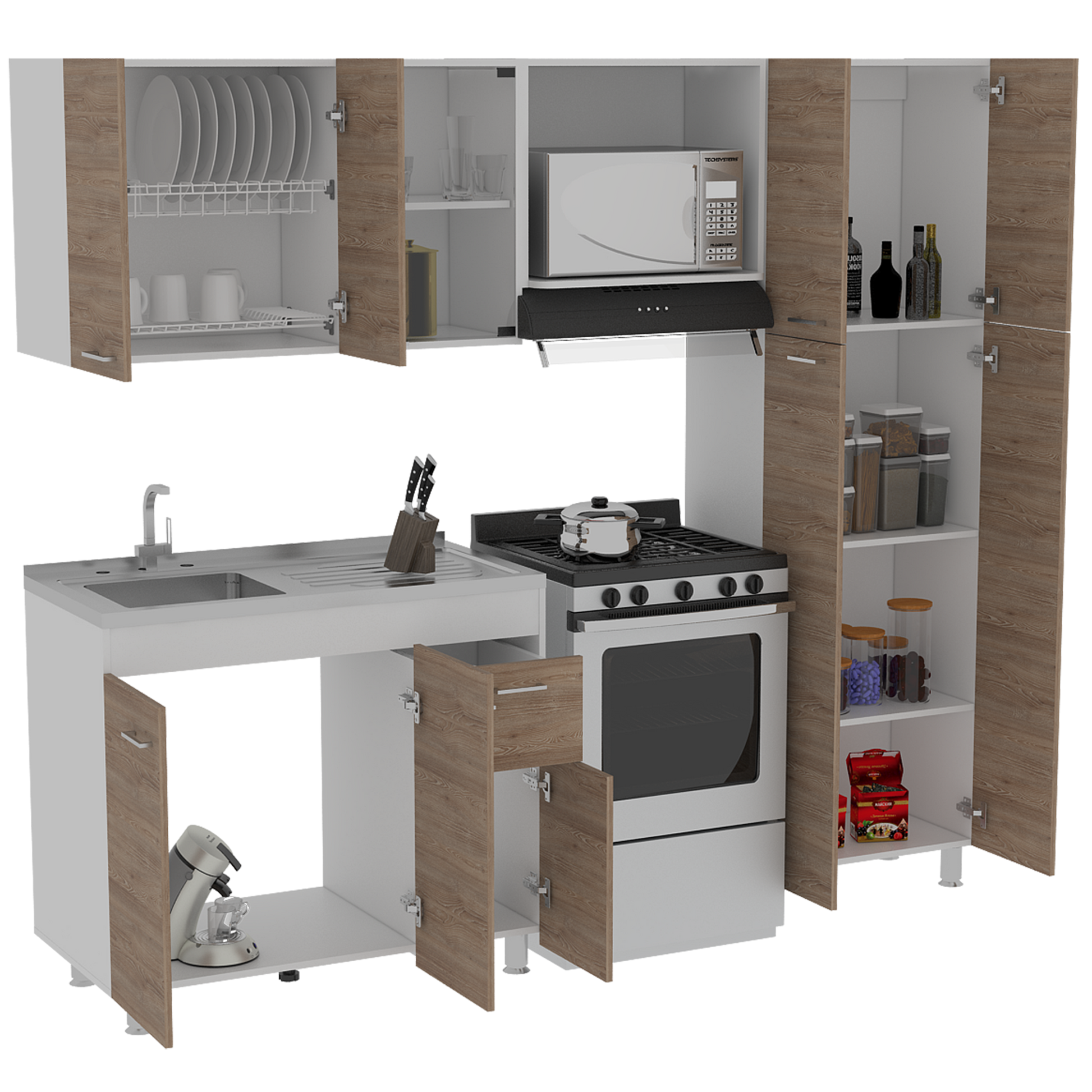 Cocina Completa Ferreti Rta Blanco + Miel