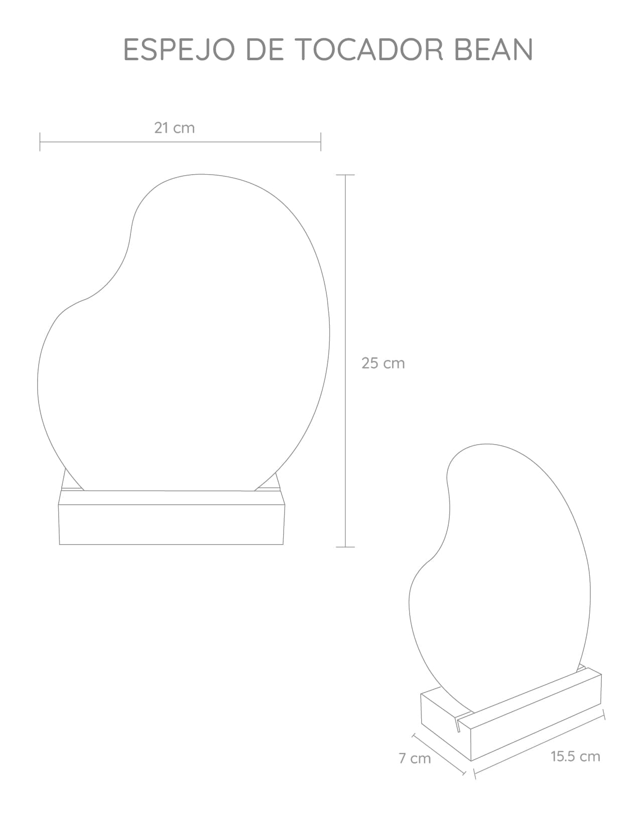 Espejo Bean  25X21 Reflekta