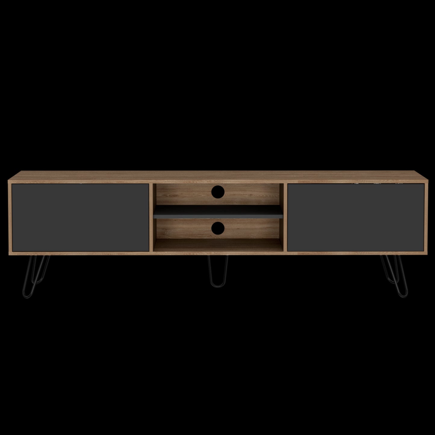Rack Para Tv Vassel Rta Miel + Plomo