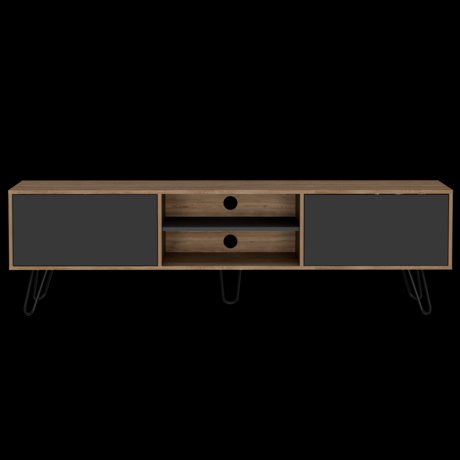 Rack Para Tv Vassel Rta Miel + Plomo