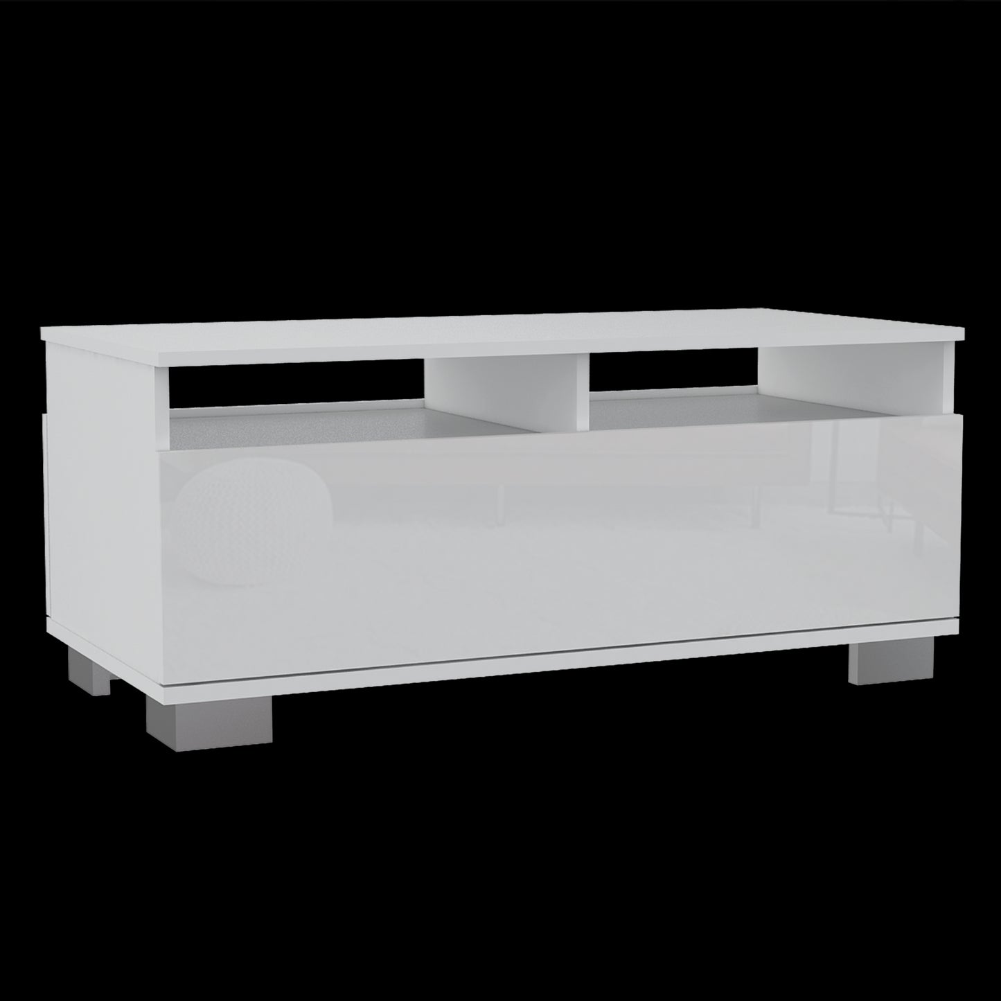 Mesa De Centro Aurora Rta Blanco + Blanco High Gloss