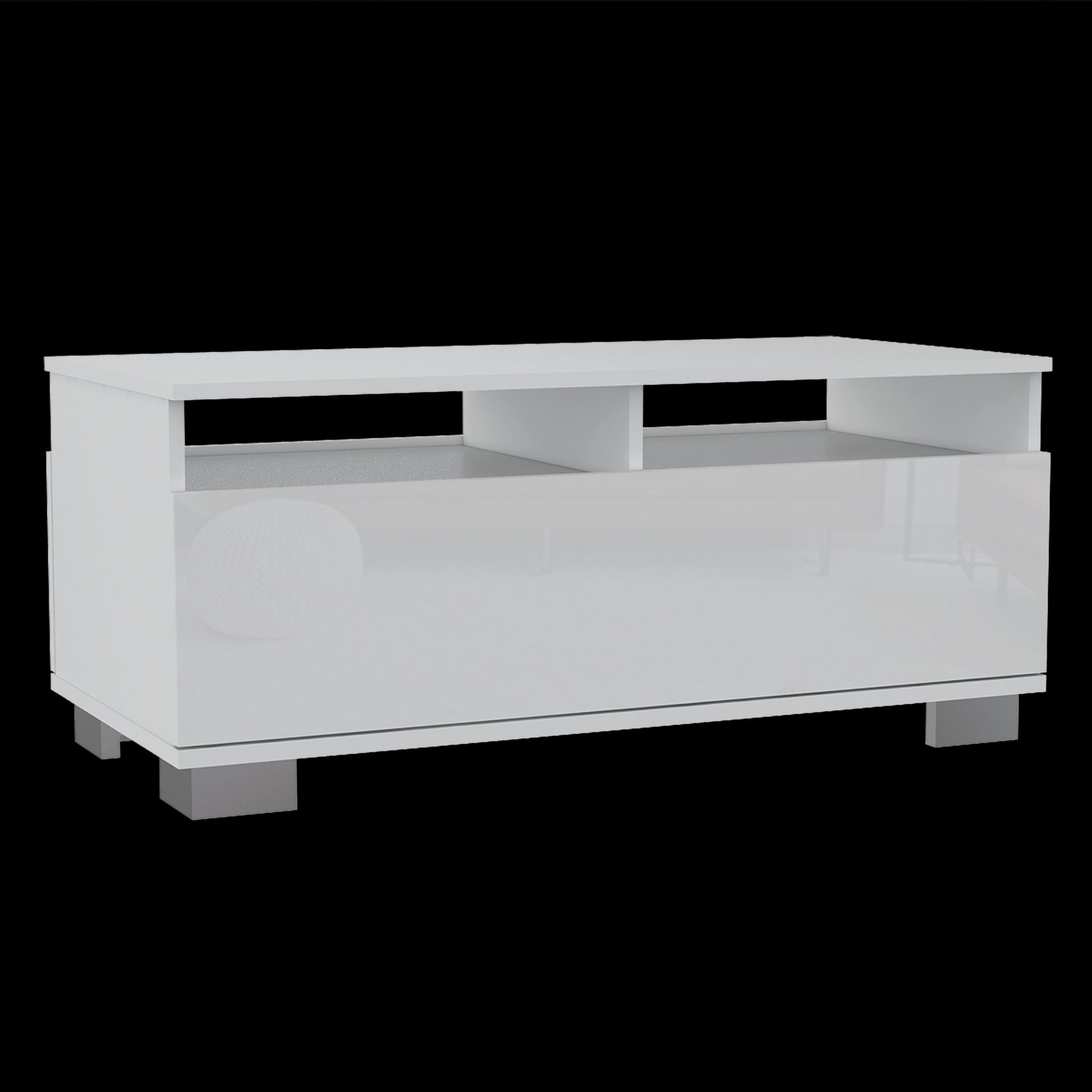 Mesa De Centro Aurora Rta Blanco + Blanco High Gloss