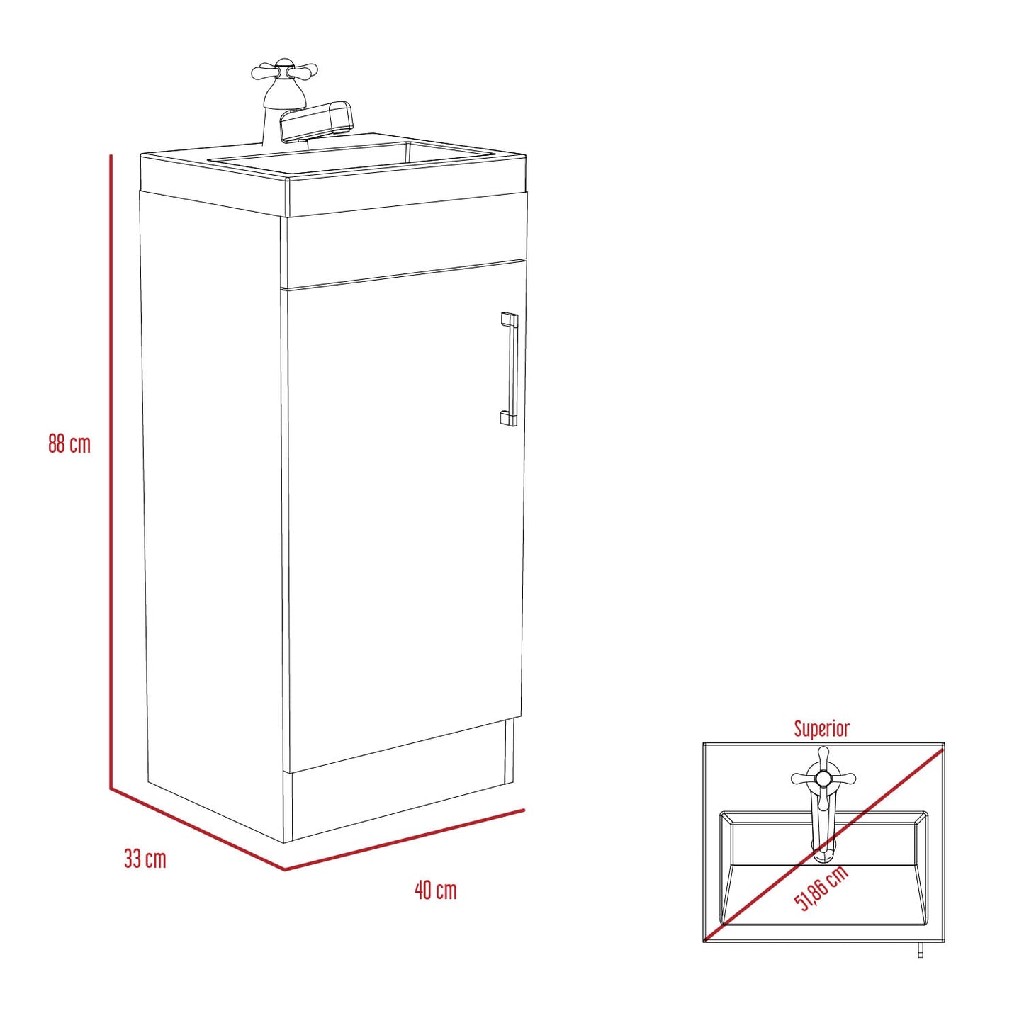 Mueble Para Lavamanos Madrid Rta Wengue